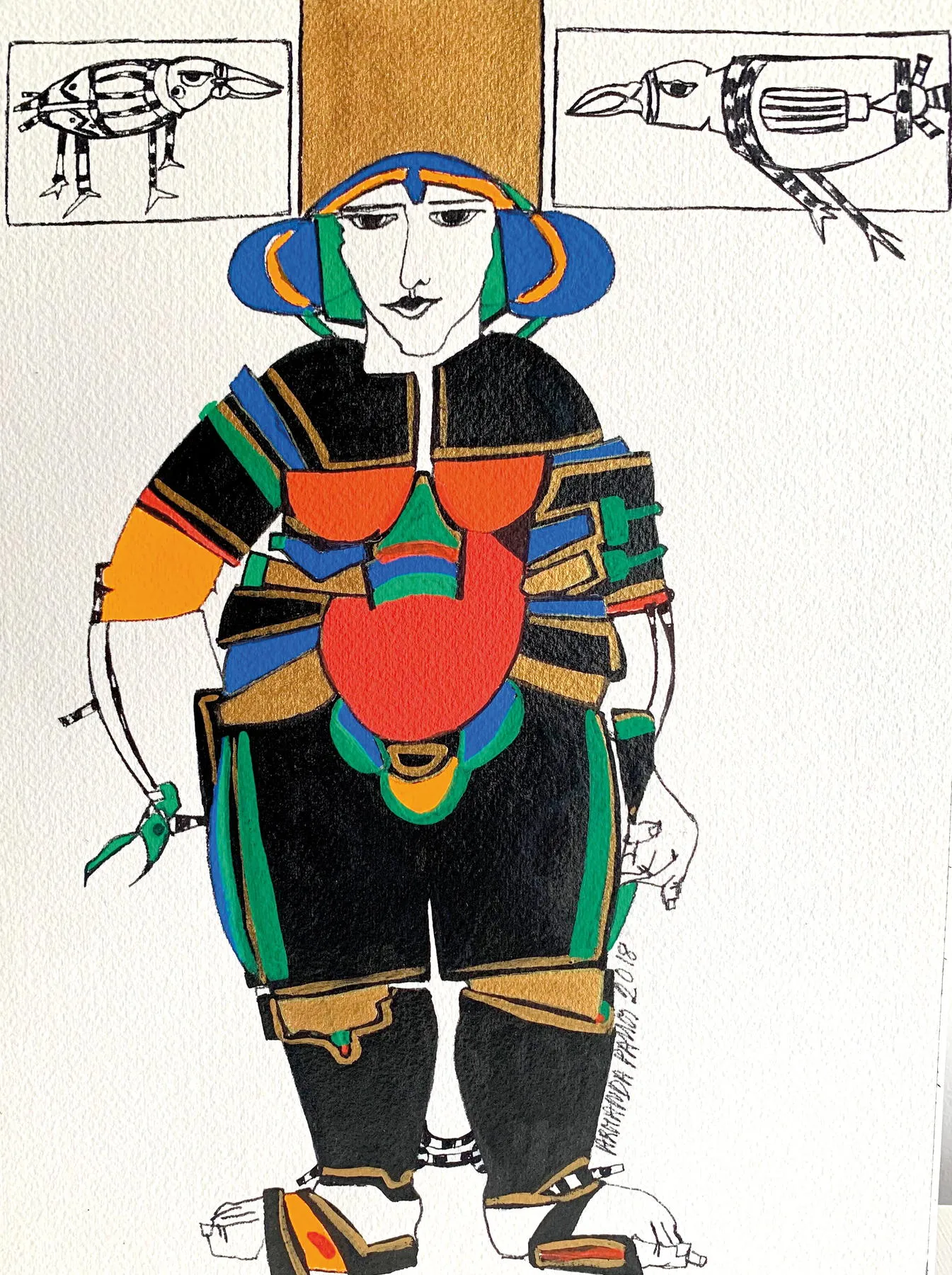 Série Os Outros 10, Armanda Passos, 2018, Gouache on paper