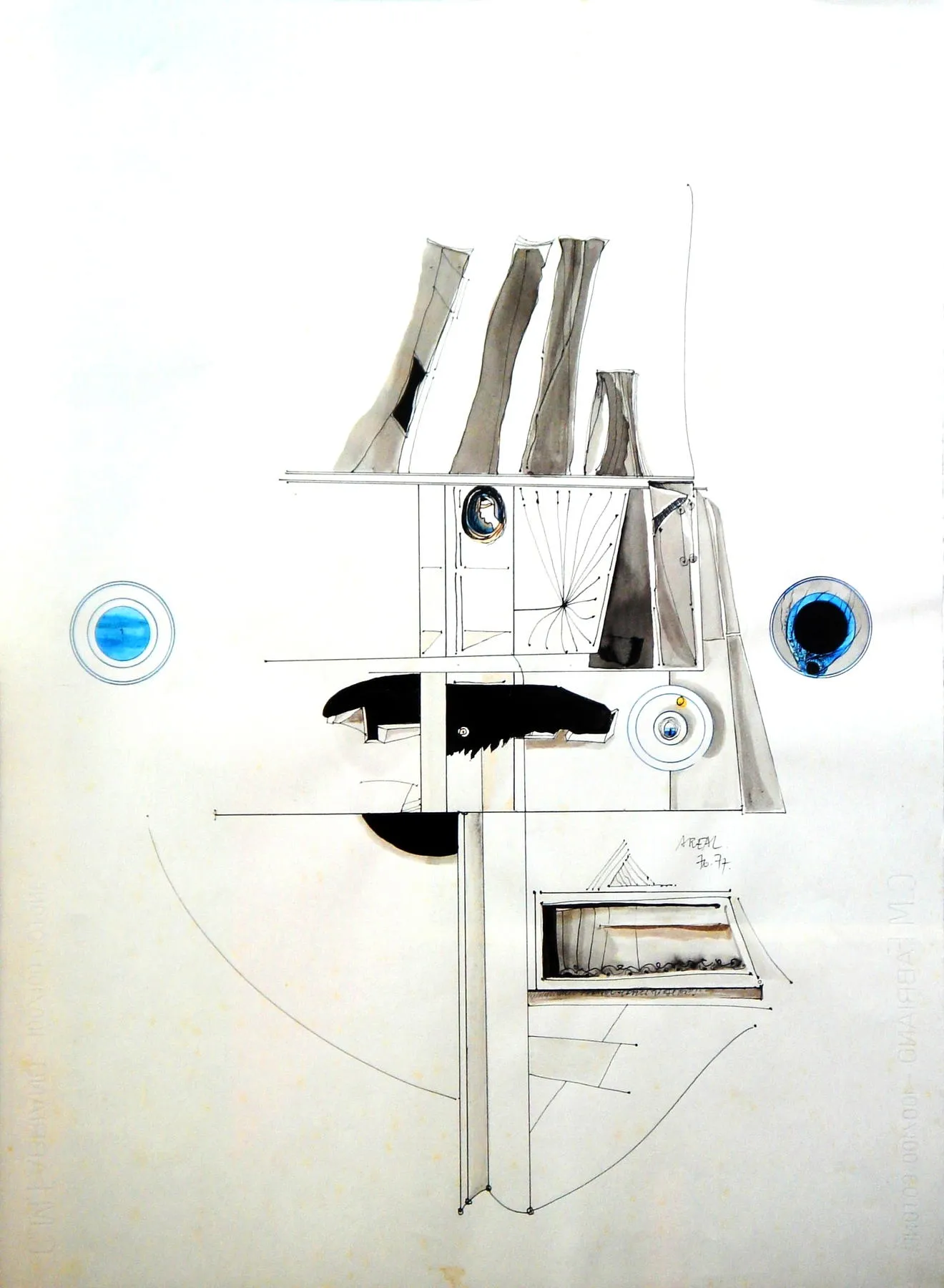 Untitled (collector series), António Areal, 1976, India ink and gouache on paper