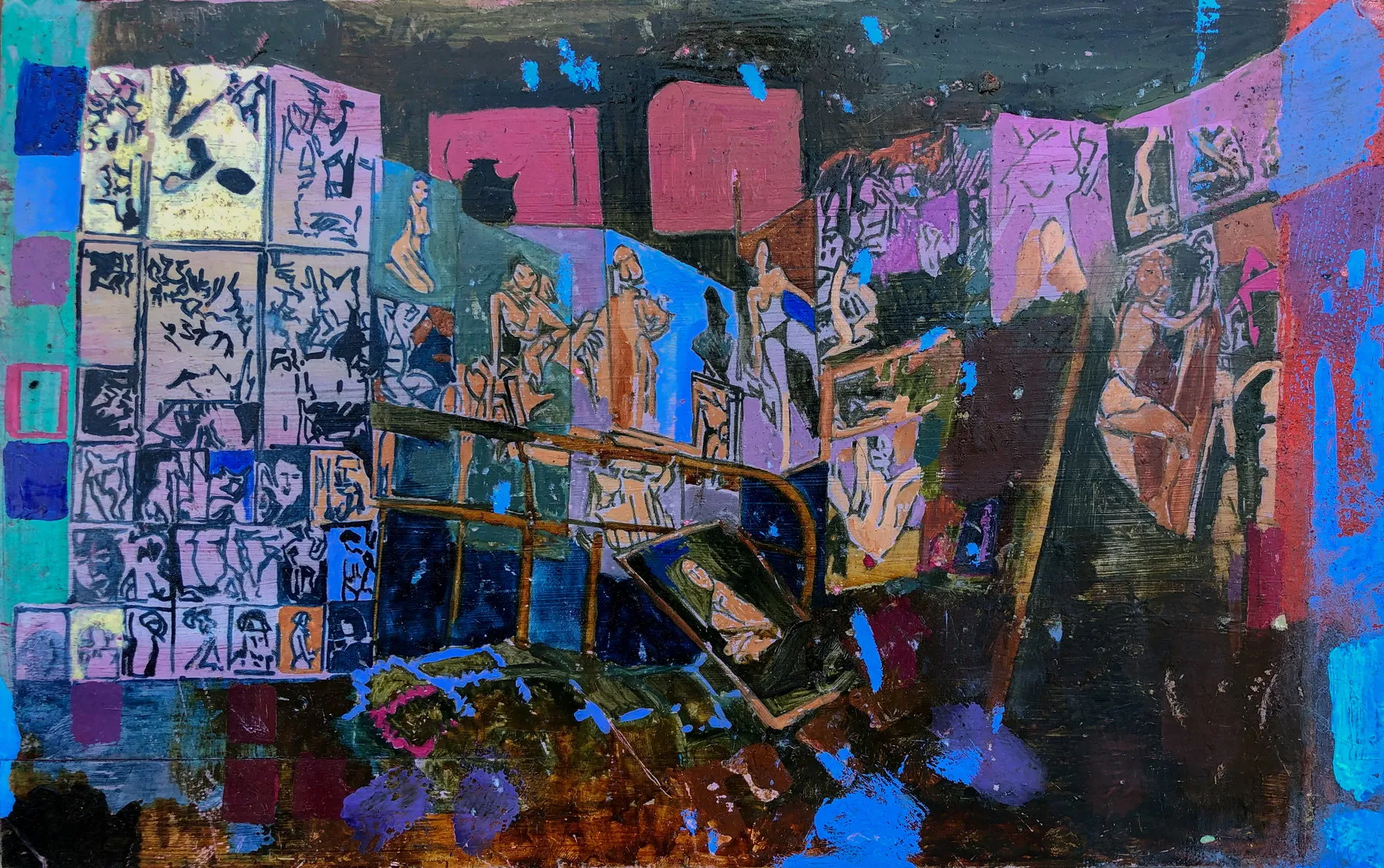 Untitled (223-22), João Cristóvão, 2020, Oil on cardboard