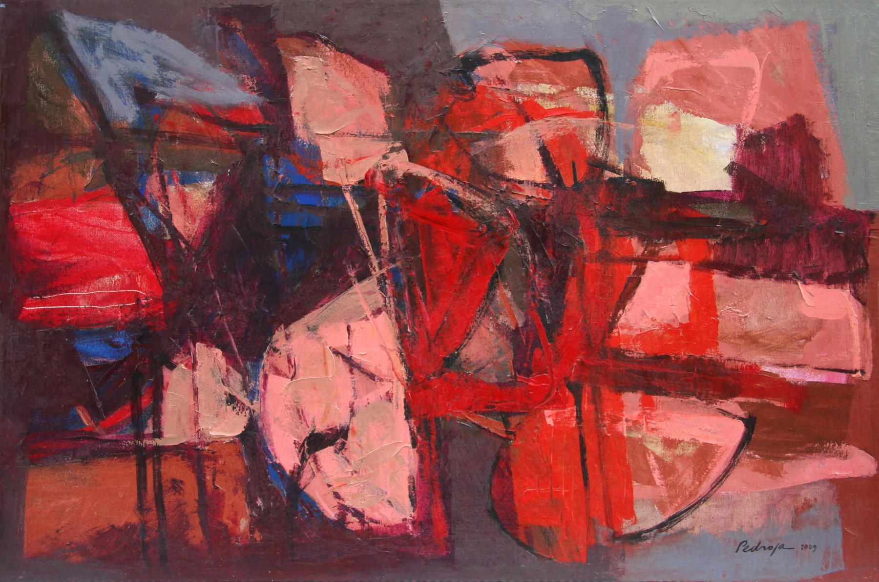 Se puoi pensare e non perderti nei pensieri..., Bruno Pedrosa, 2009, Oil on canvas