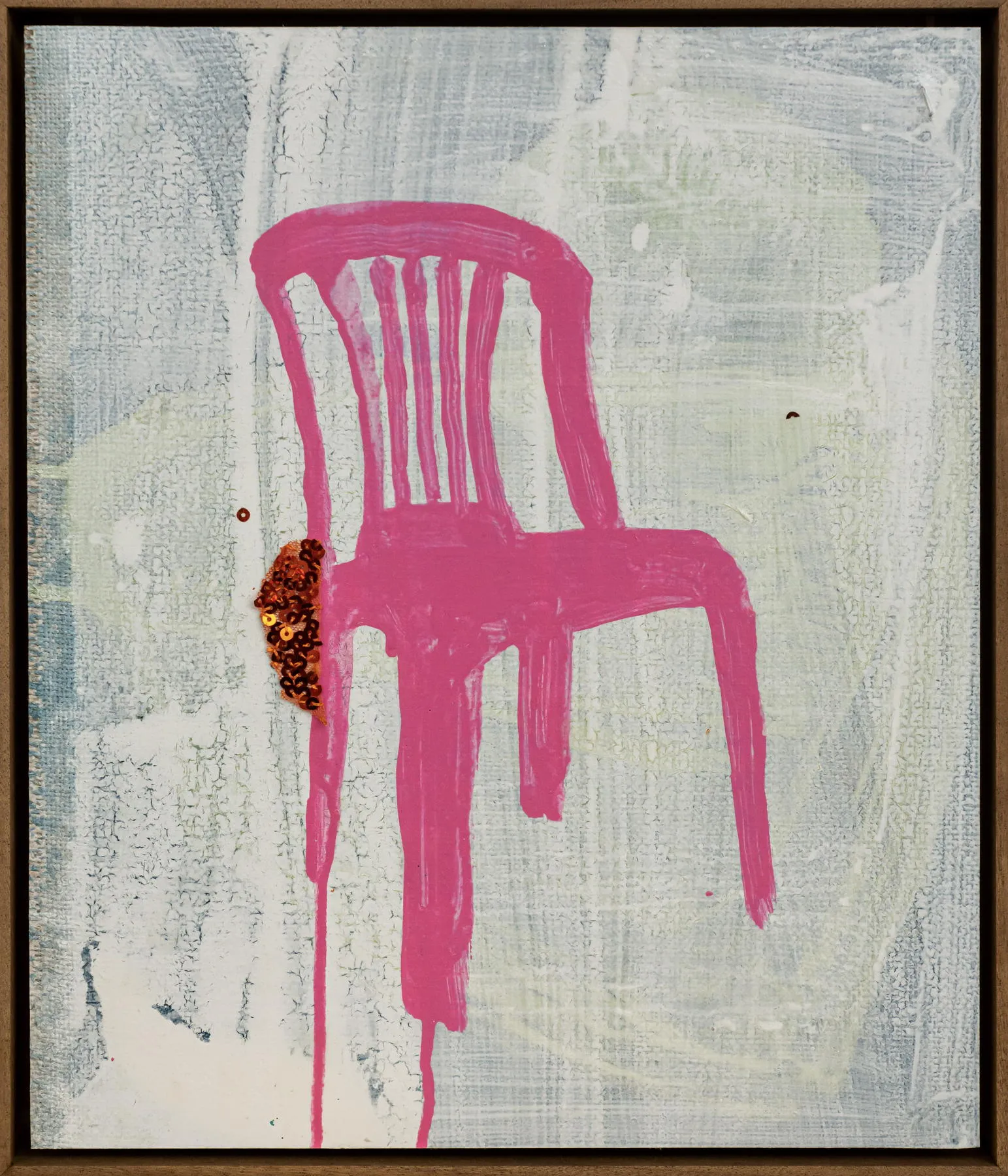 F*ck it! I did my best, Maísa Champalimaud, 2026, Acrylic on jute with embero frame