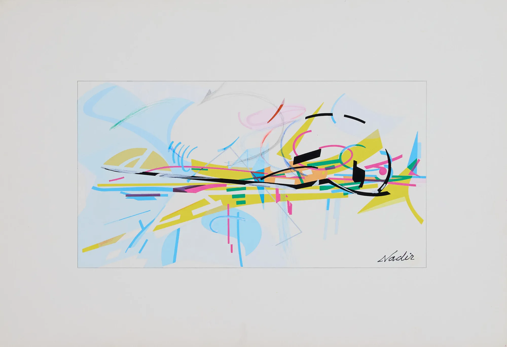 Untitled, Nadir Afonso, Mixed media on paper