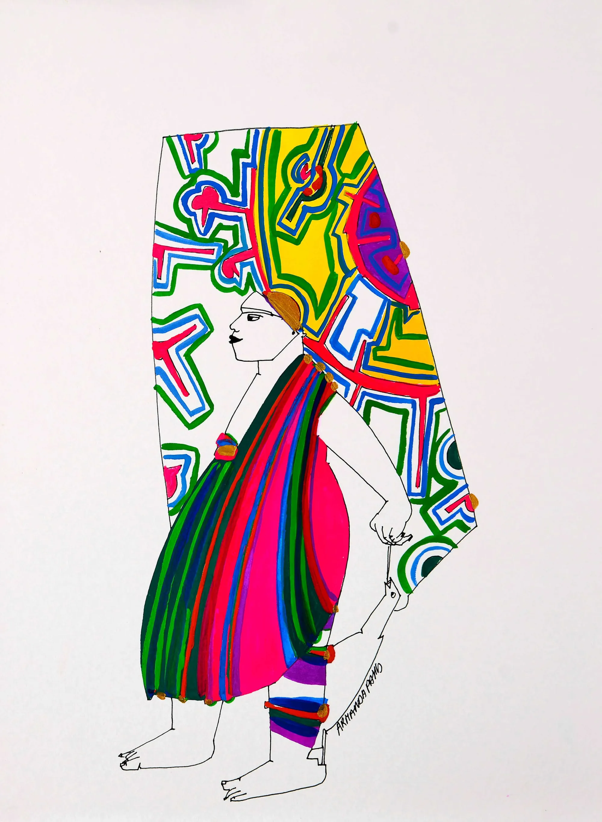Untitled (146-25), Armanda Passos, 2014, India ink and gouache on paper