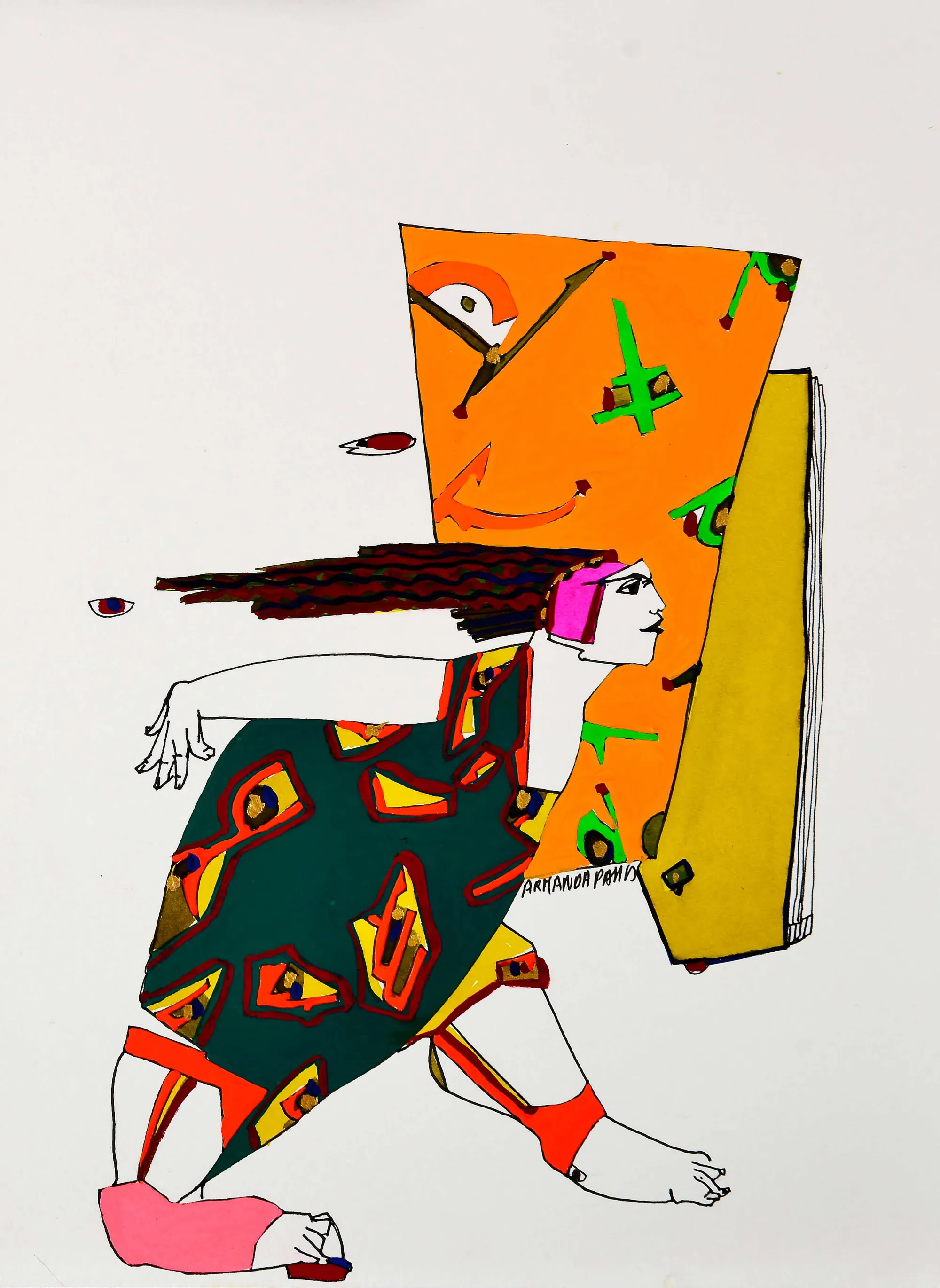 Untitled (146-23), Armanda Passos, 2014, India ink and gouache on paper
