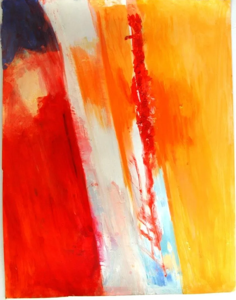 Película de fósforo #2, Ana Sério, 2015, Oil and pastel on paper