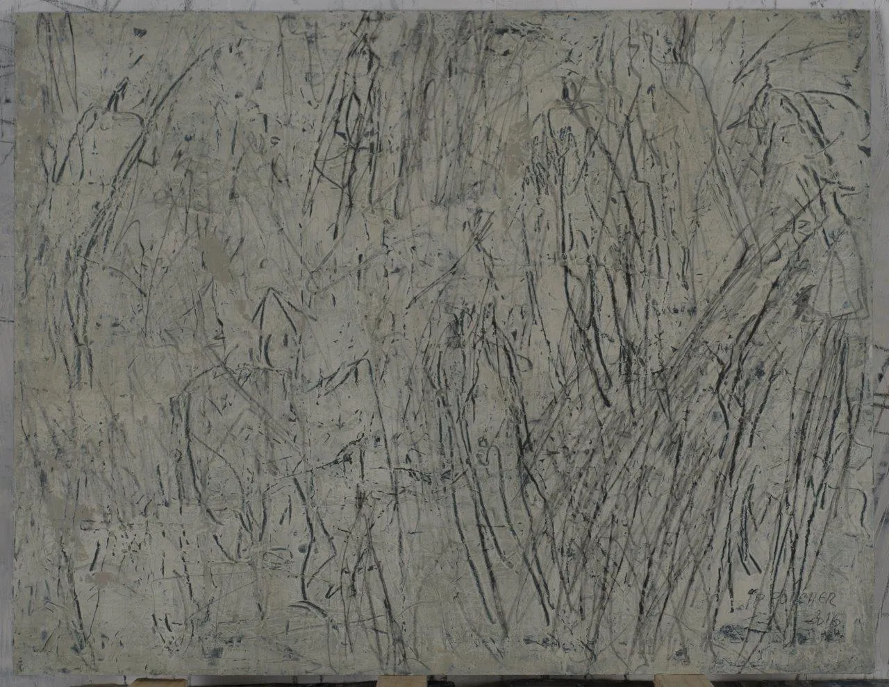 Randonnées, Jean Pierre Porcher, 2016, Acrylic with graphite on paper
