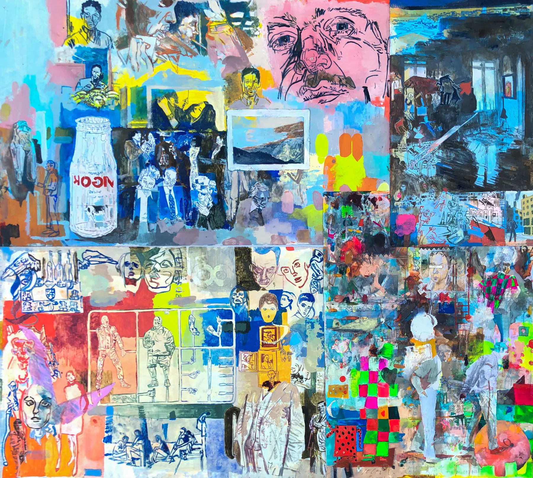 Untitled (223-35), João Cristóvão, 2020, Oil on cardboard mounted on canvas