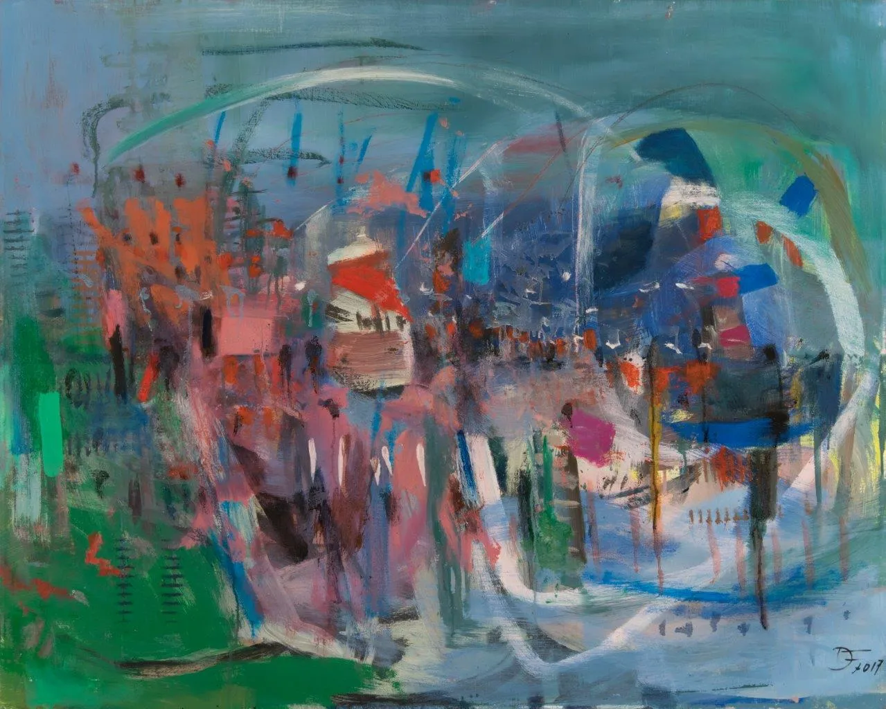 Rota dos Magos, Deolinda Fonseca, 2017, Oil on canvas