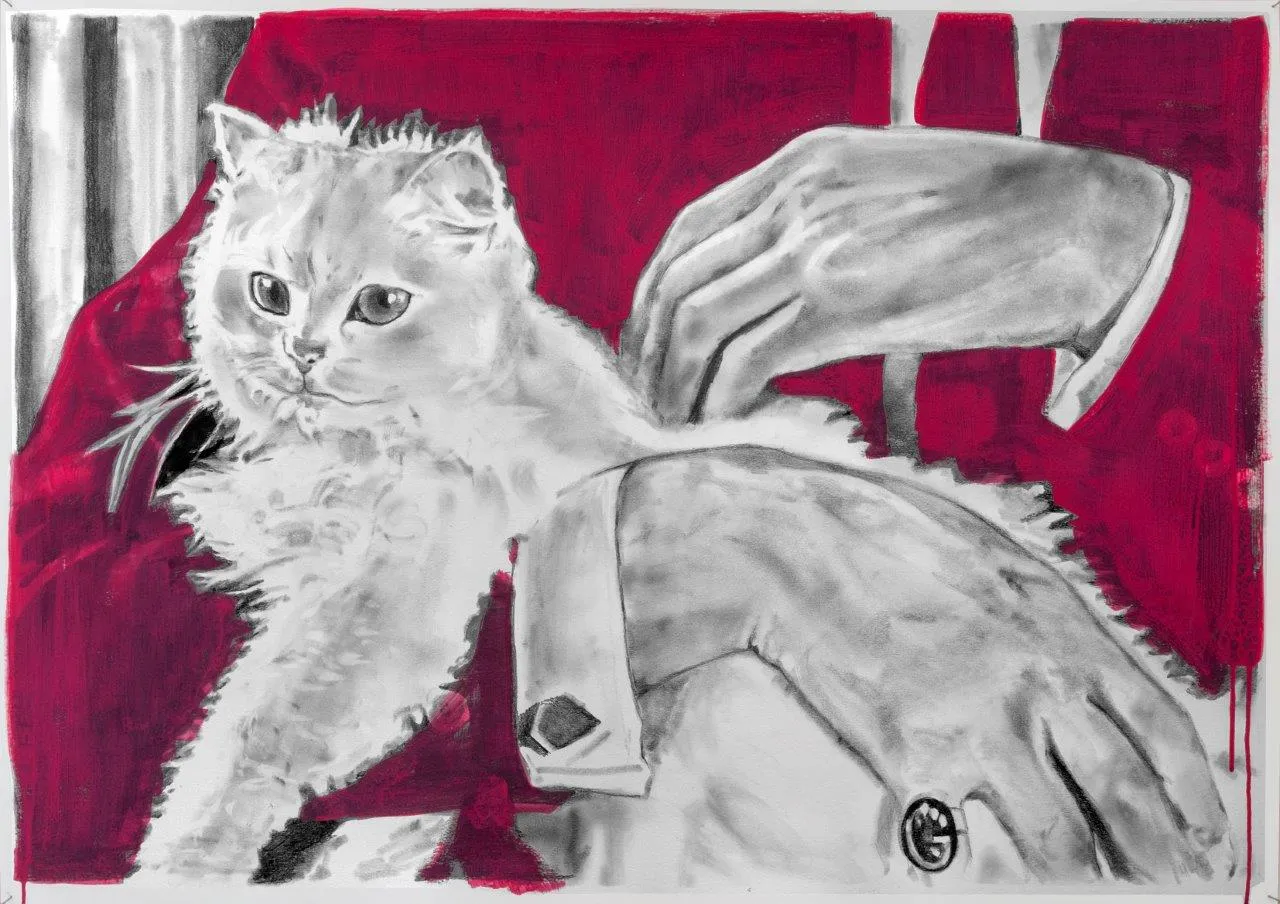Pinksoftware, Catarina Patrício, 2021, Graphite and gouache on paper