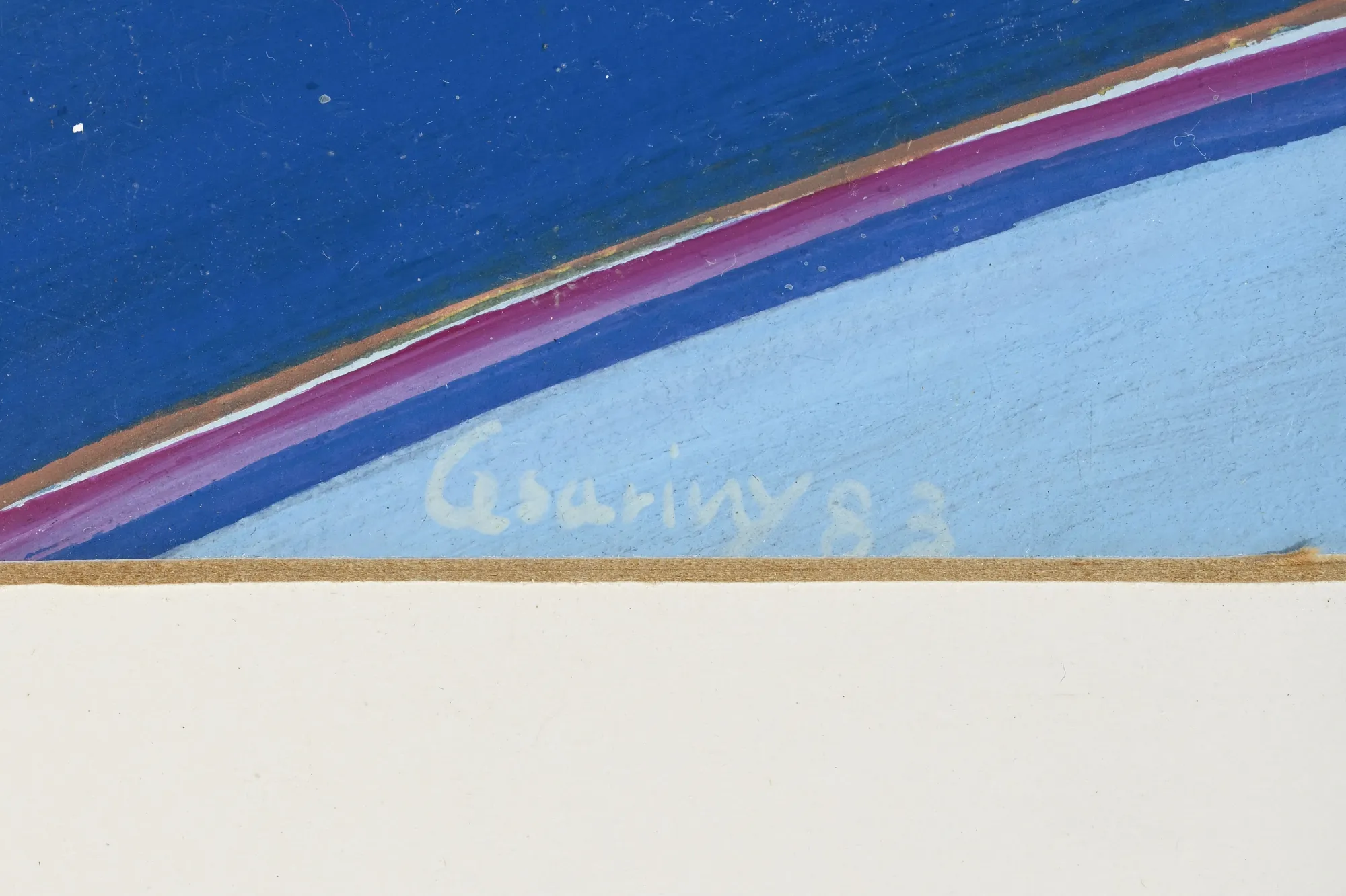 Praia da Almagreira, Mário Cesariny, 1982, Mixed media on cardboard