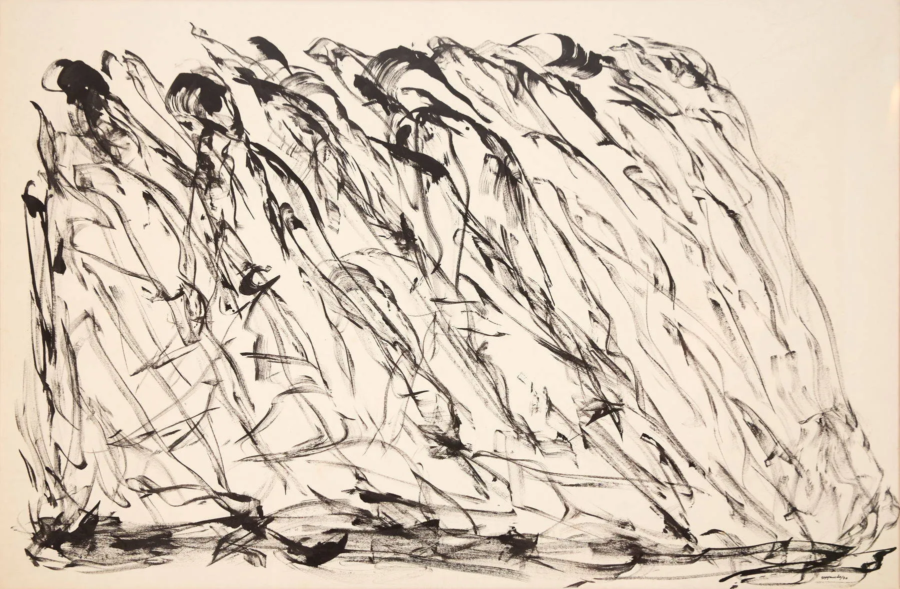 A multidão junta vem de propósito?, Moita Macedo, 1970, India ink on paper