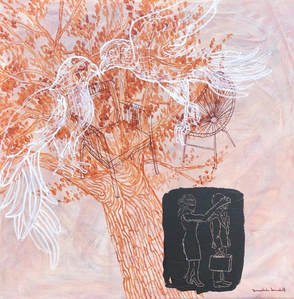 Confiança cega, Benedita Kendall, 2023, Acrylic on canvas