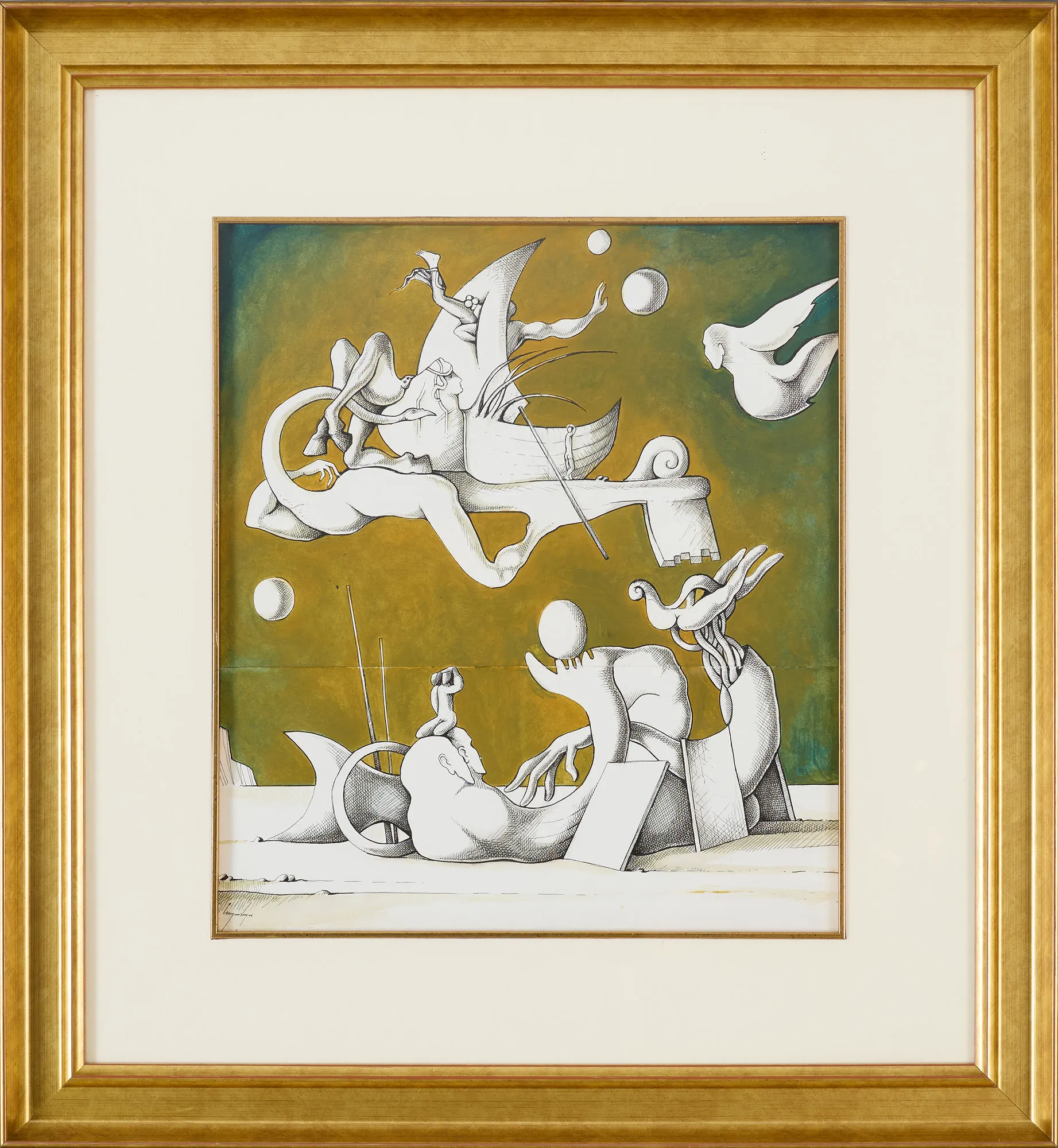 Underground Flying Beings and I..., Cruzeiro Seixas, Mixed media on paper