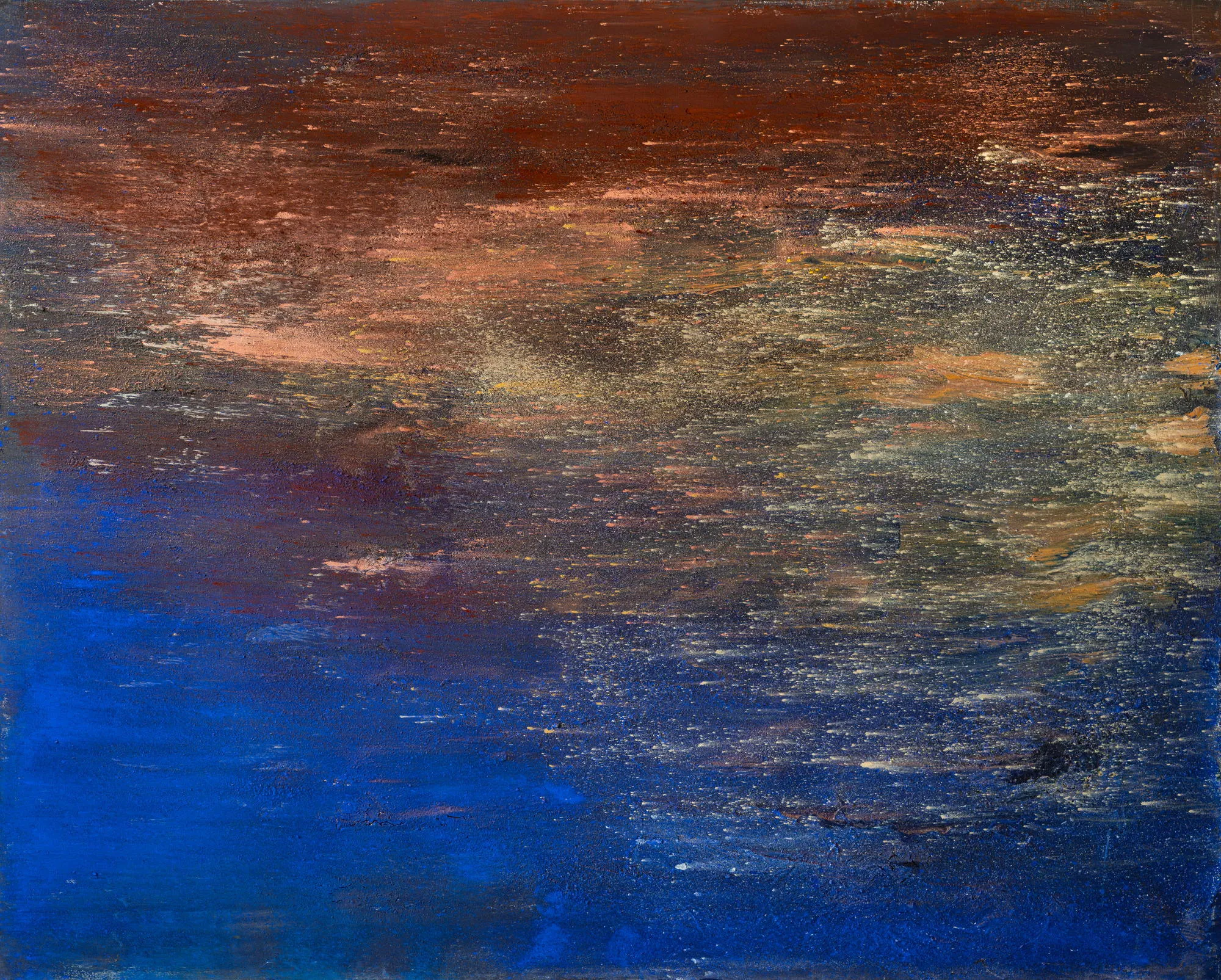 Fulguraciones estelares, Alberto Reguera, 2025, Mixed media on canvas