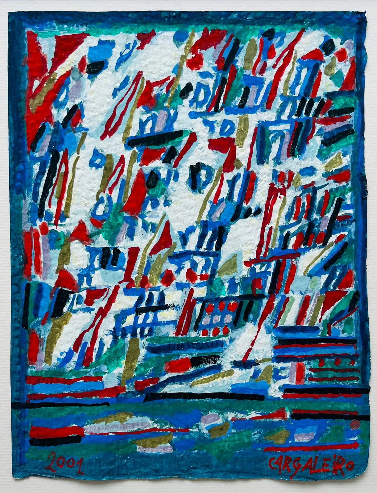 Untitled (L40), Manuel Cargaleiro, 2001, Gouache on paper