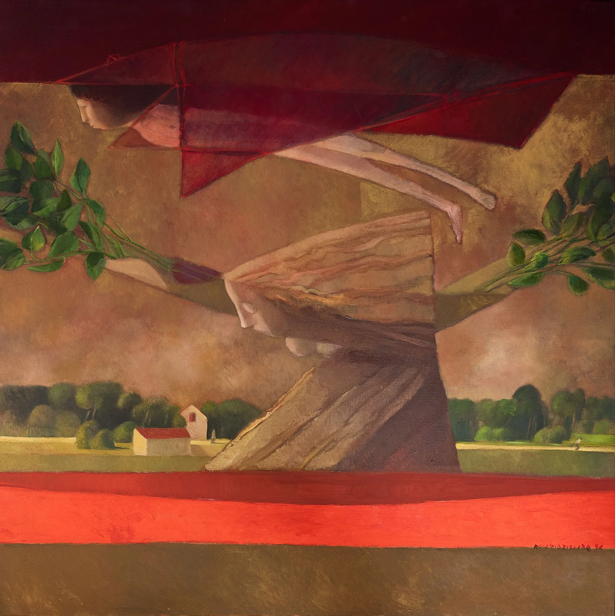 E Corre um Rio de Sangue (I), Rogério Ribeiro, 1994, Oil on canvas