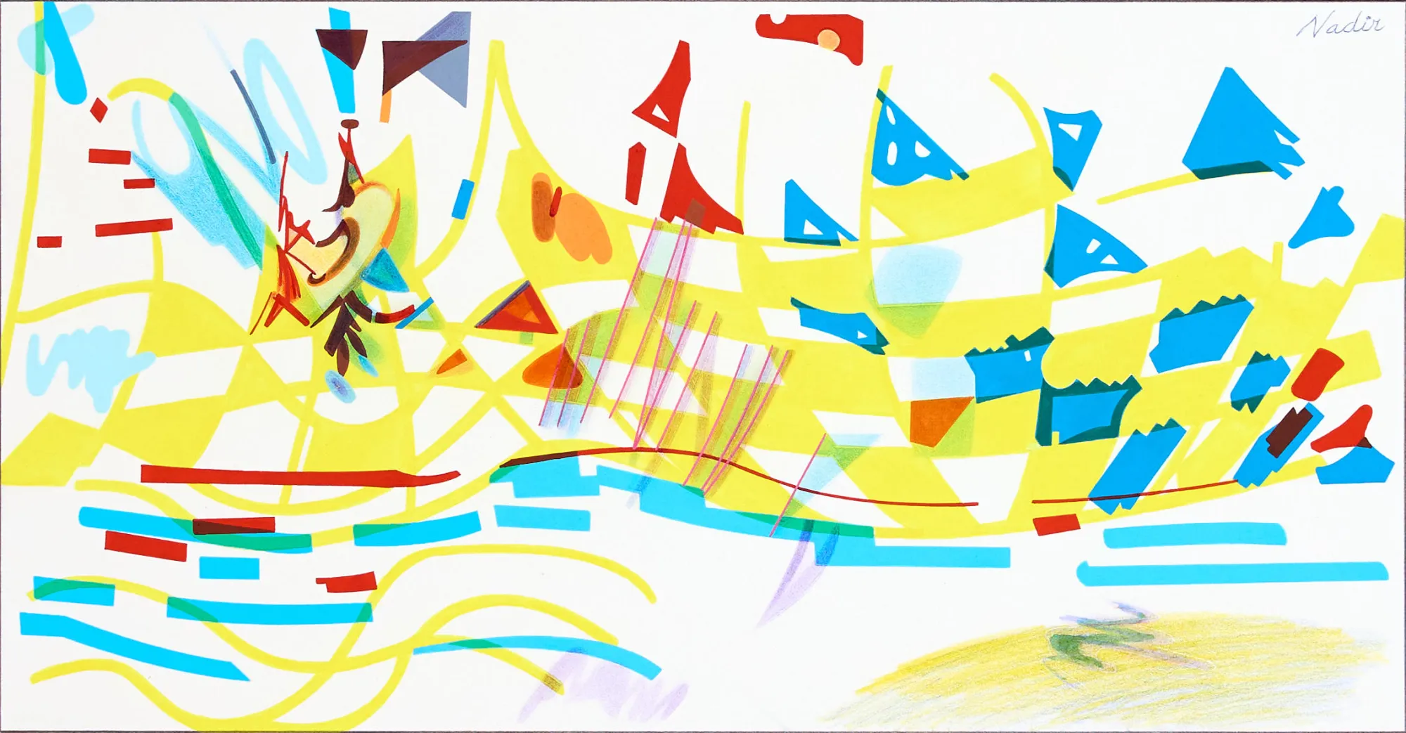 Untitled, Nadir Afonso, Mixed media on paper