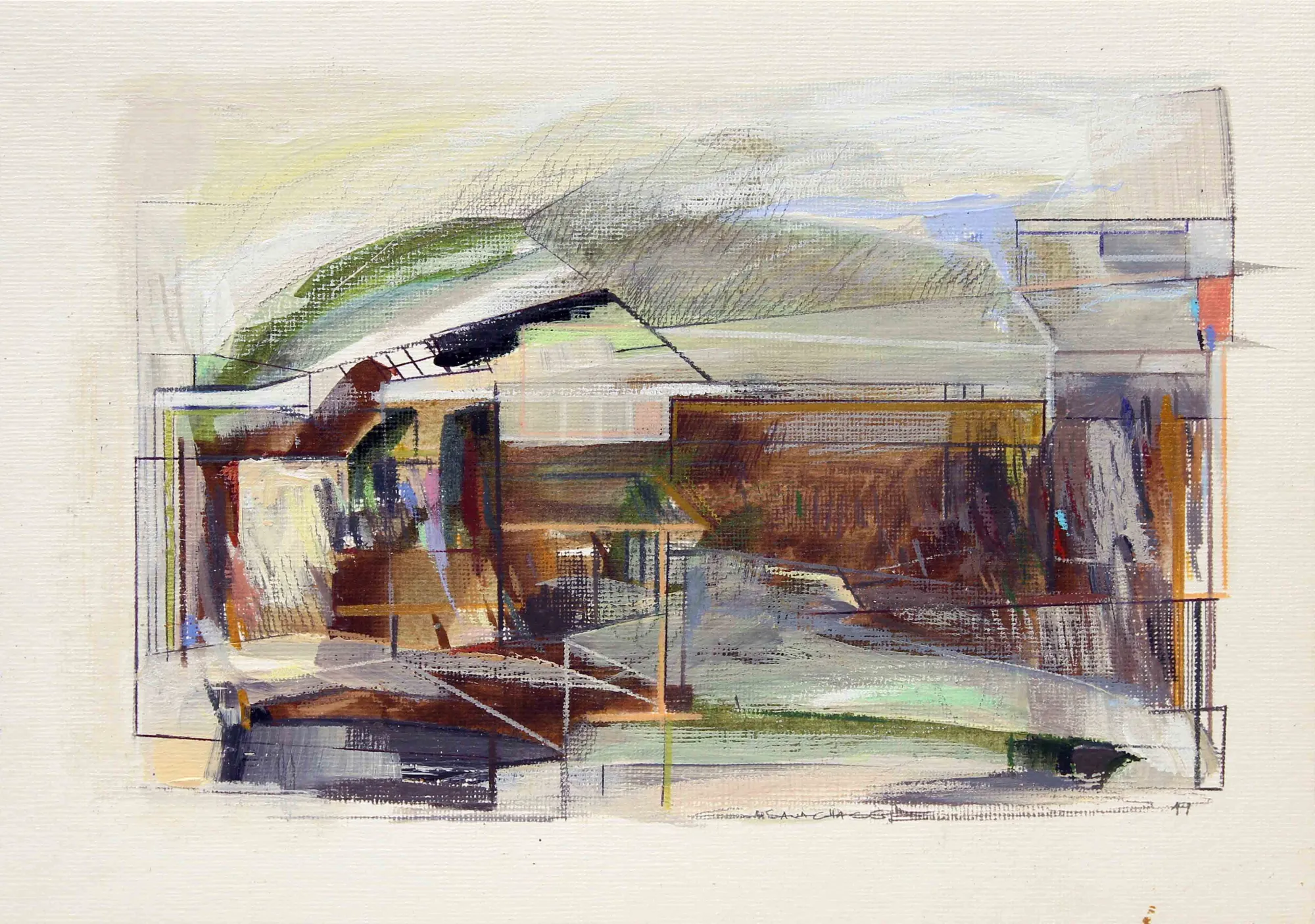 Analog-digital #06, Susana Chasse, 2019, Tapestry on paper on canvas