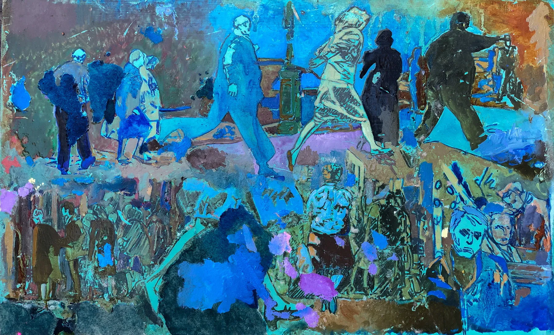 Untitled (223-19), João Cristóvão, 2020, Oil on cardboard