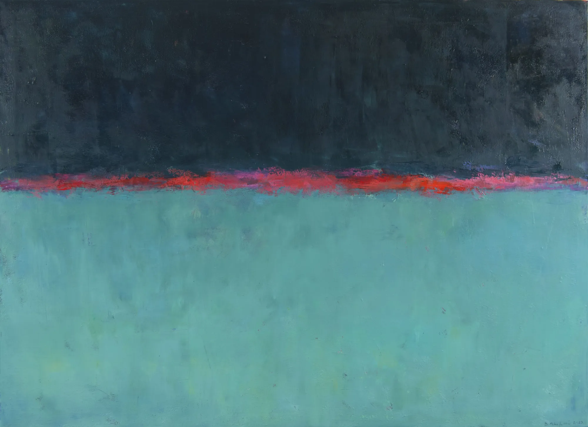 A.P.23-563 (Oceano turquesa), Branislav Mihajlović, 2023, Oil on canvas