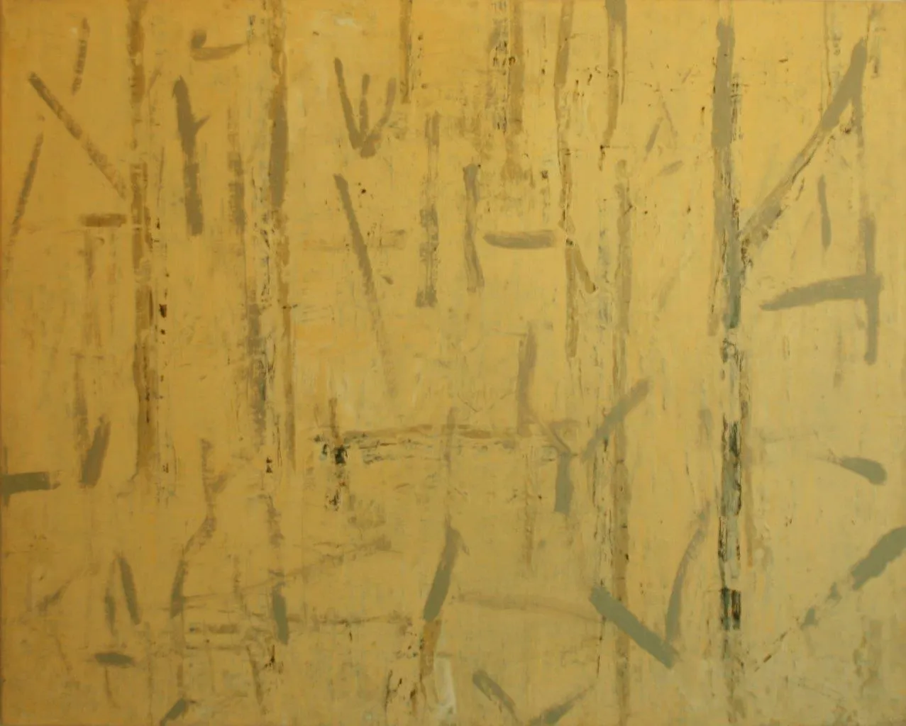 Le Jardin Jaune, Jean Pierre Porcher, 2015, Painting on paper on aluminium