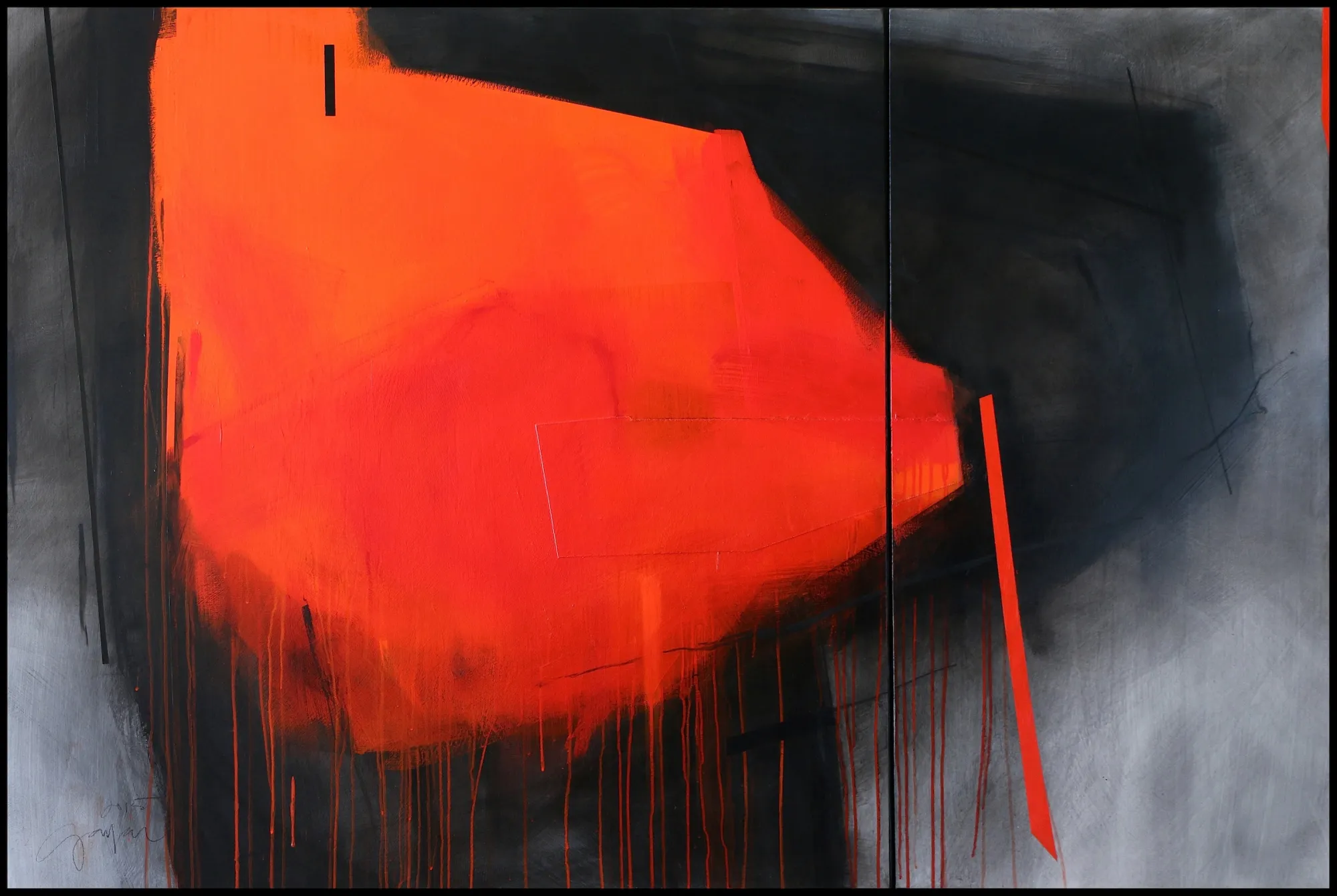 Separated Land # 17, Fernando Gaspar, 2015, Acrylic on wood