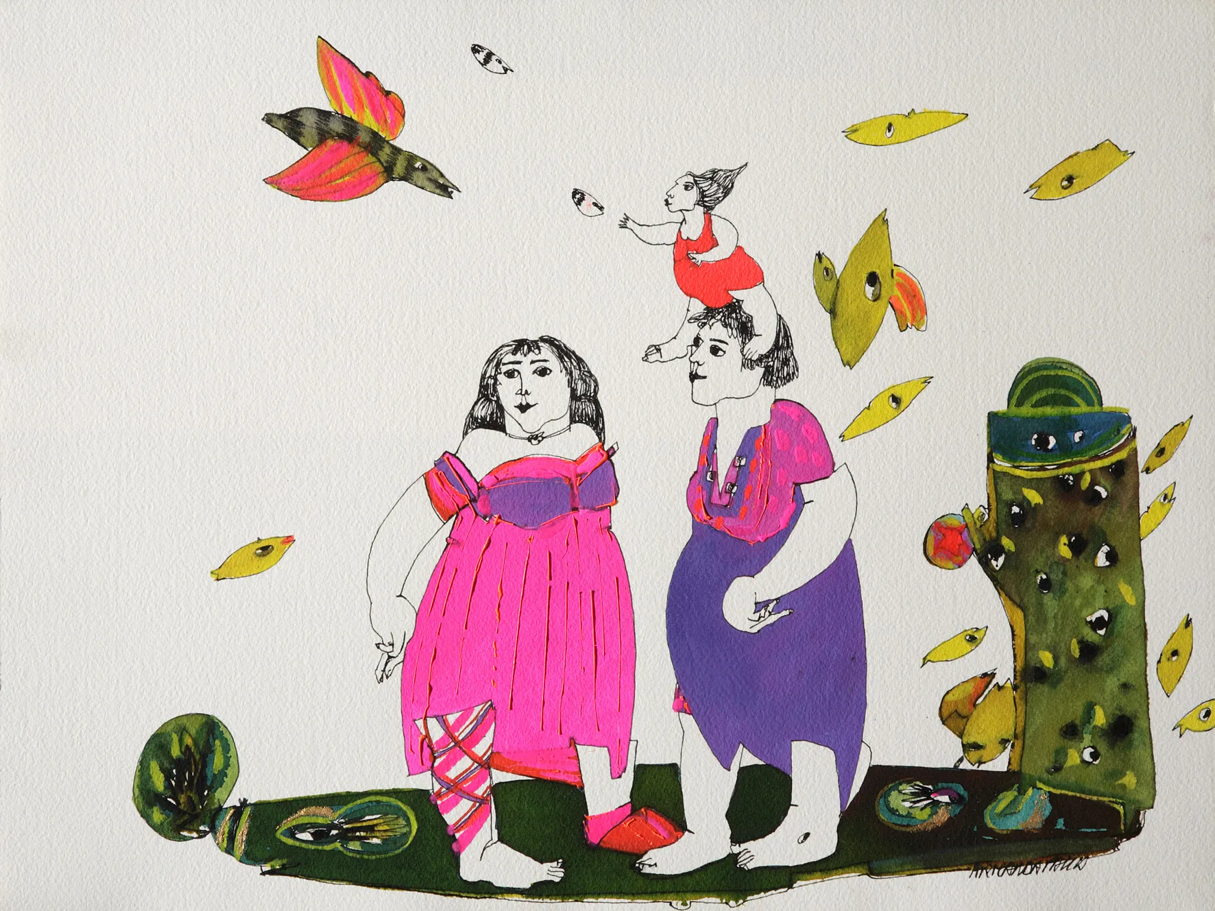Untitled (series "Eva in Wonderland") #19, Armanda Passos, 2007, Gouache on paper