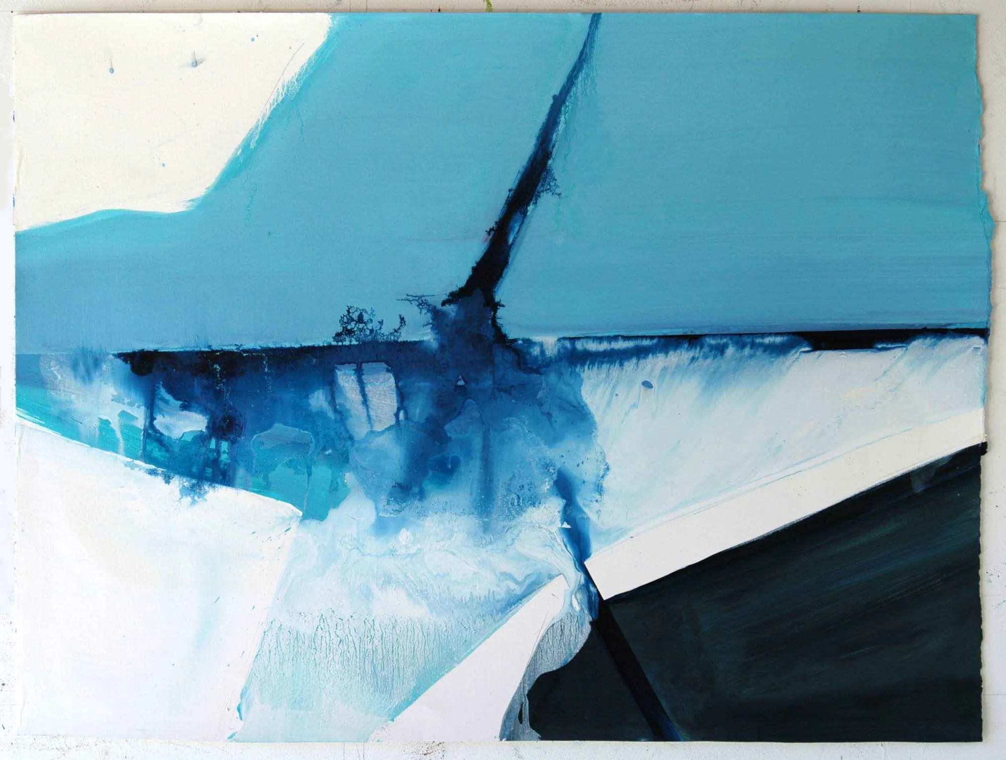 Fusão em Azul, Ana Sério, 2012, Oil on paper