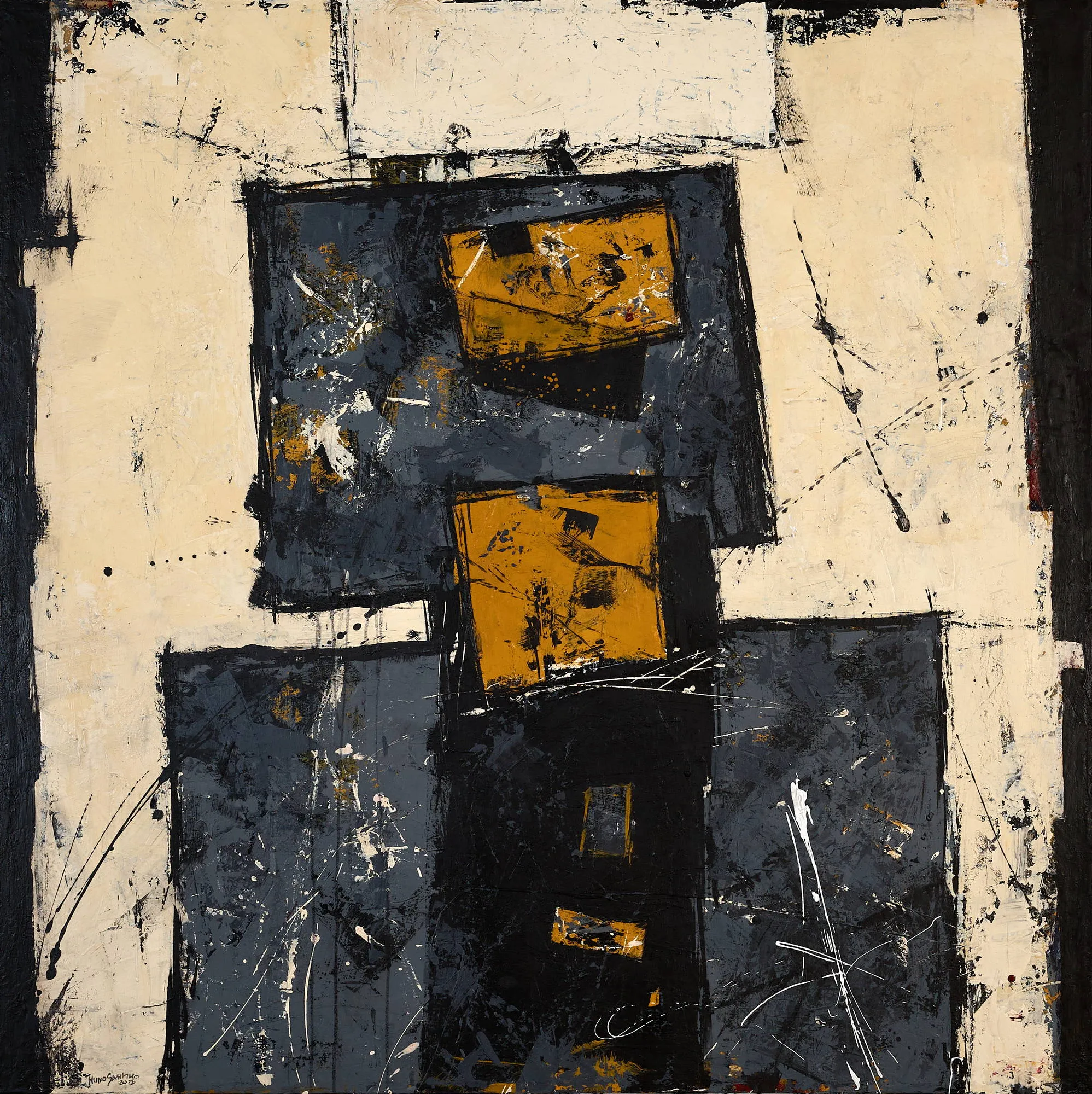 Untitled (292-19), Nuno Santiago, 2025, Mixed media on canvas