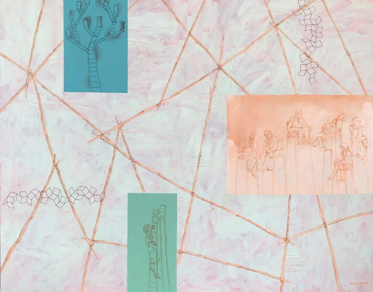 Púlpitos, Benedita Kendall, 2024, Acrylic on canvas