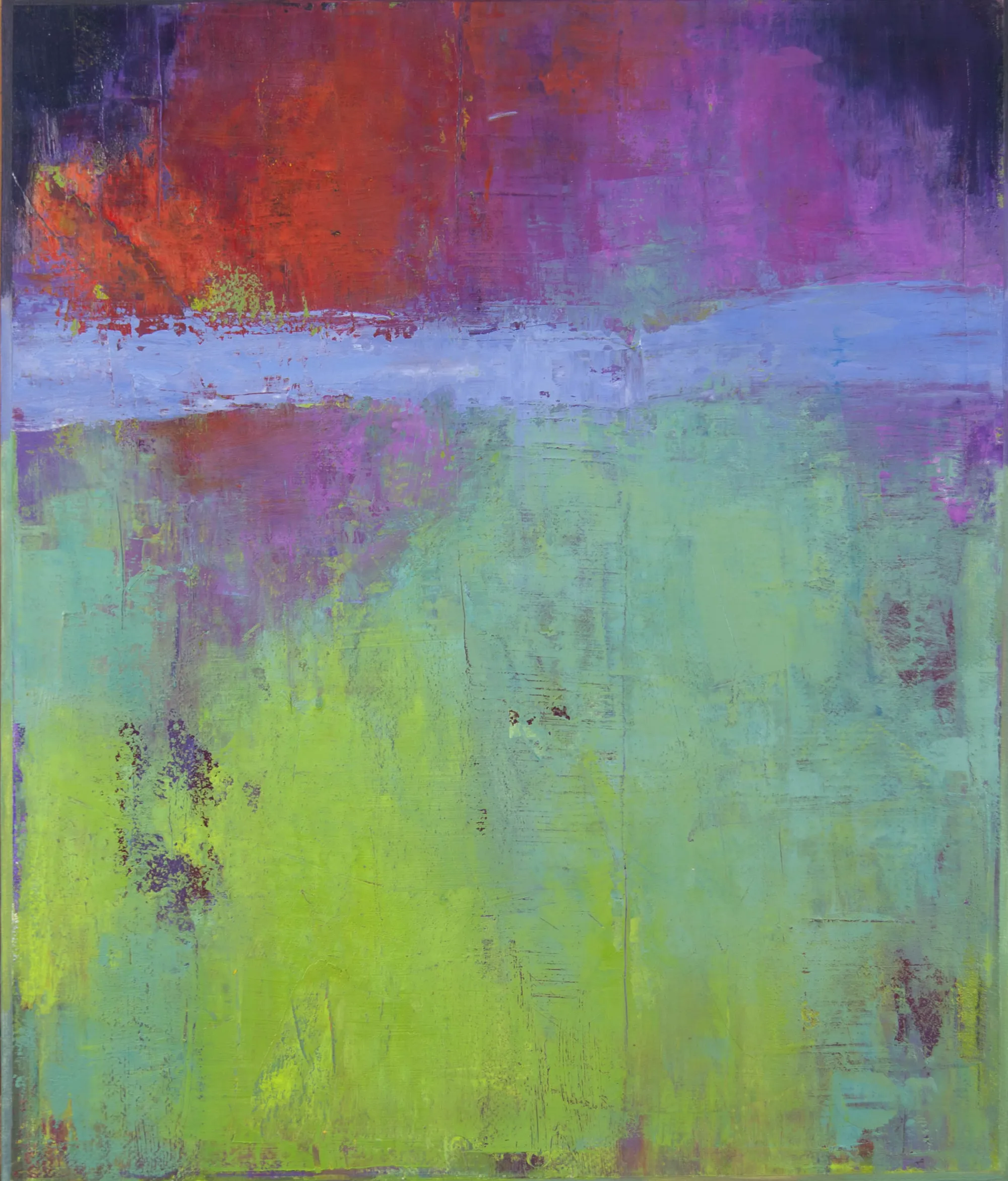 A.P.22-505 (Horizon VI), Branislav Mihajlović, 2022, Oil on paper mounted on wood