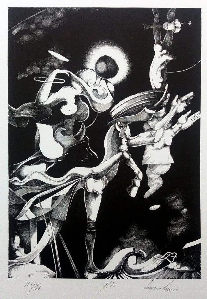 Bebamos mais e mais deste vinho, Cruzeiro Seixas, 1980, Screen print on paper (x/150)