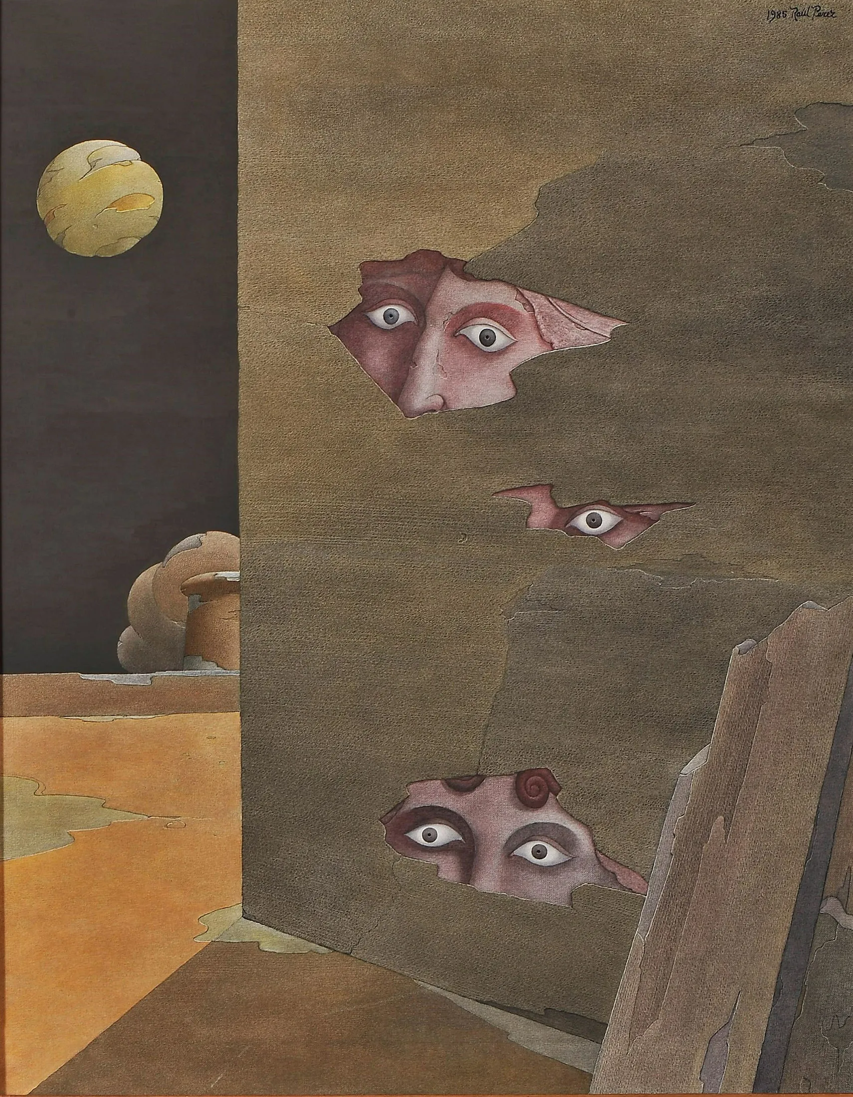 Paisagem enigmática, Raúl Perez, 1985, Oil on canvas