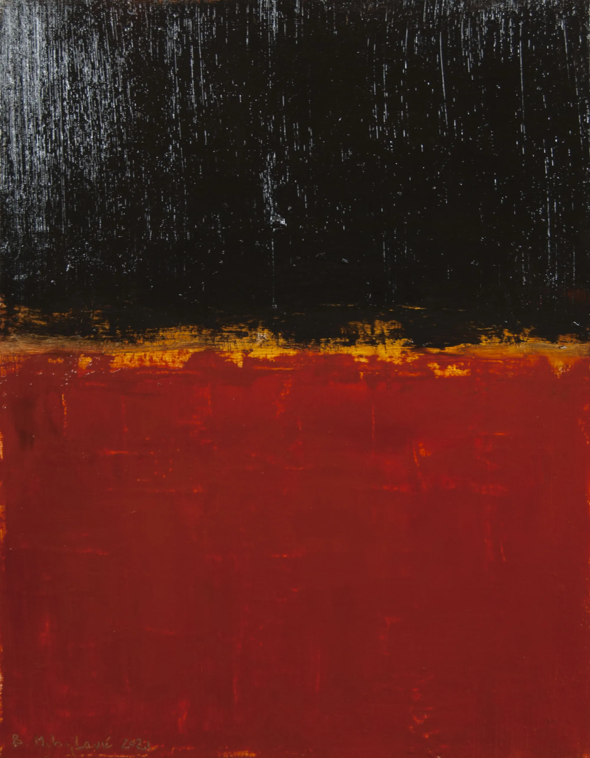 A.P.20-469 (Heavy Colours VI), Branislav Mihajlović, 2020, Oil on paper mounted on wood