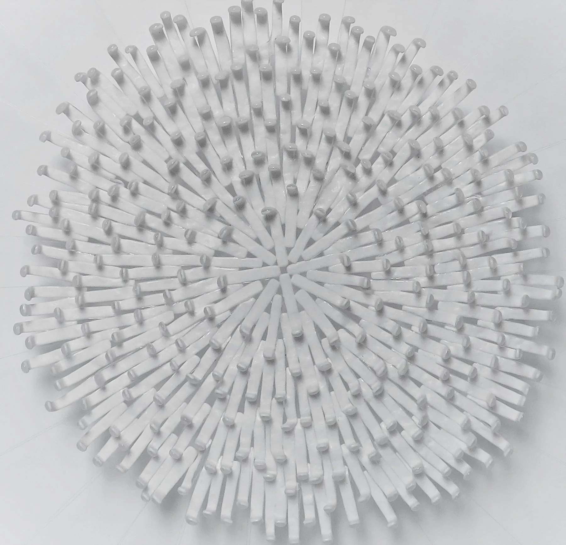 Rosácea XVII, Manuela Castro Martins, 2017, Cast glass, aluminium and nylon thread