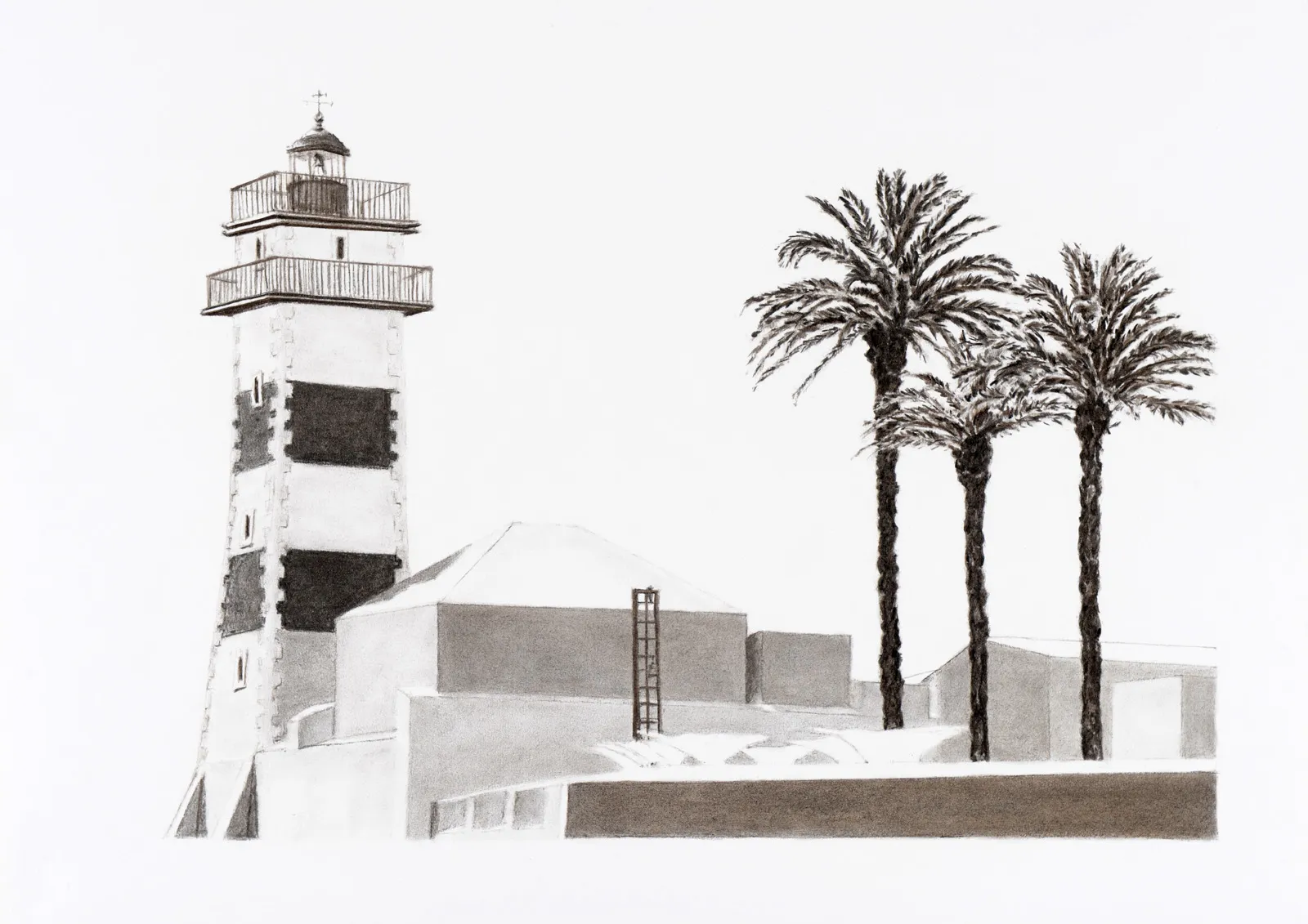 Forte Stº Marta, Hector Ramsay, 2015, Graphite on paper