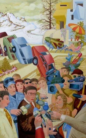 Estou a ser vítima de uma enorme cabala, Carlos Carreiro, 2008, Acrylic on canvas