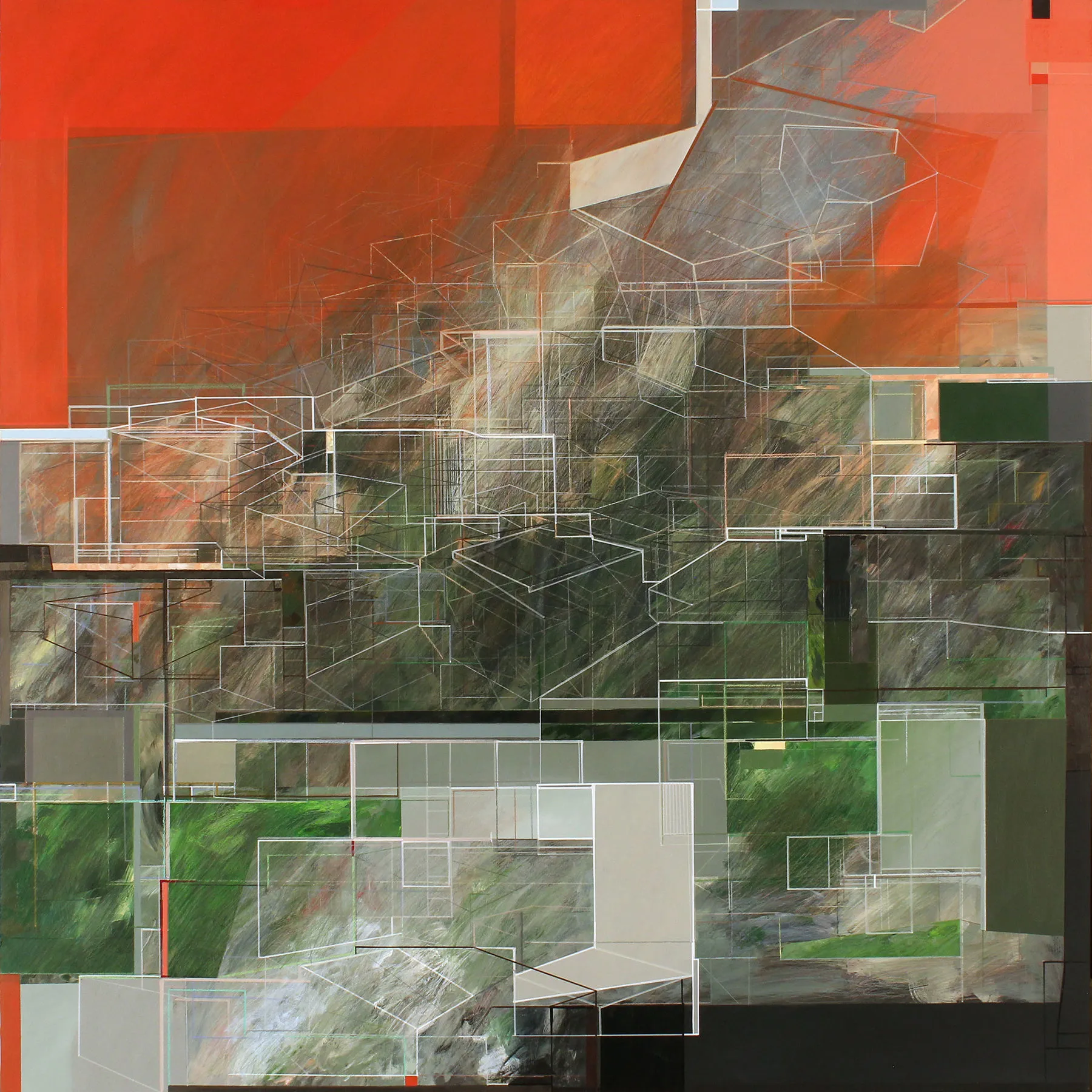 Der Zauberberg, Susana Chasse, 2024, Mixed media on MDF