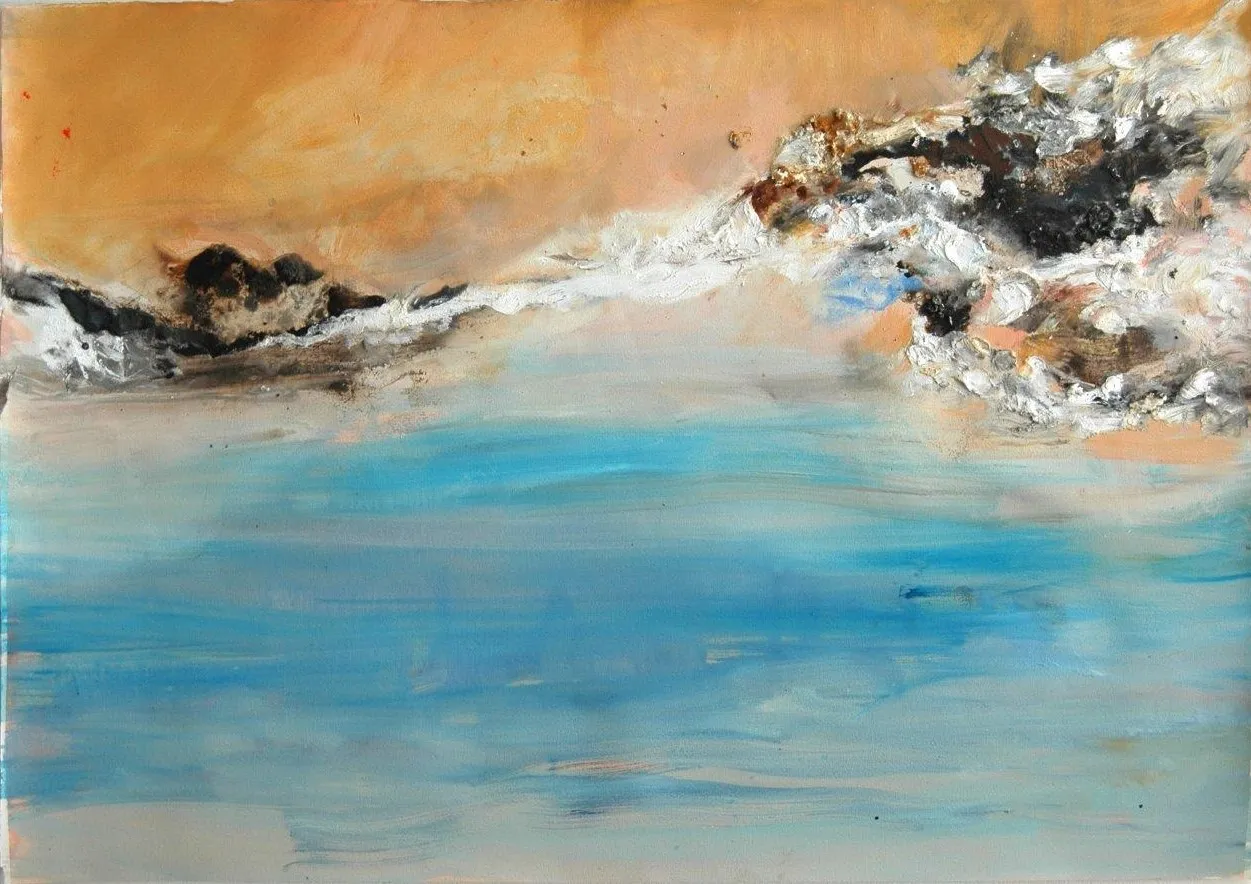 Da vida das dunas #4, Ana Sério, 2015, Oil and pastel on paper