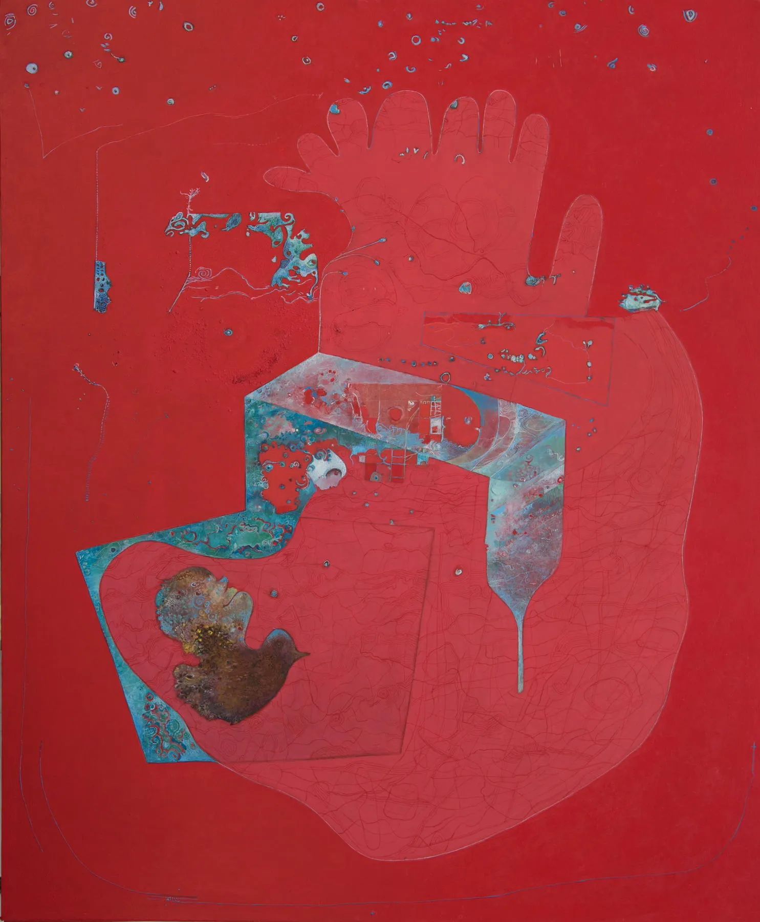 A Casa encantada ou a casa da Moura Zaida, Ana Maria, 2016, Oil on canvas