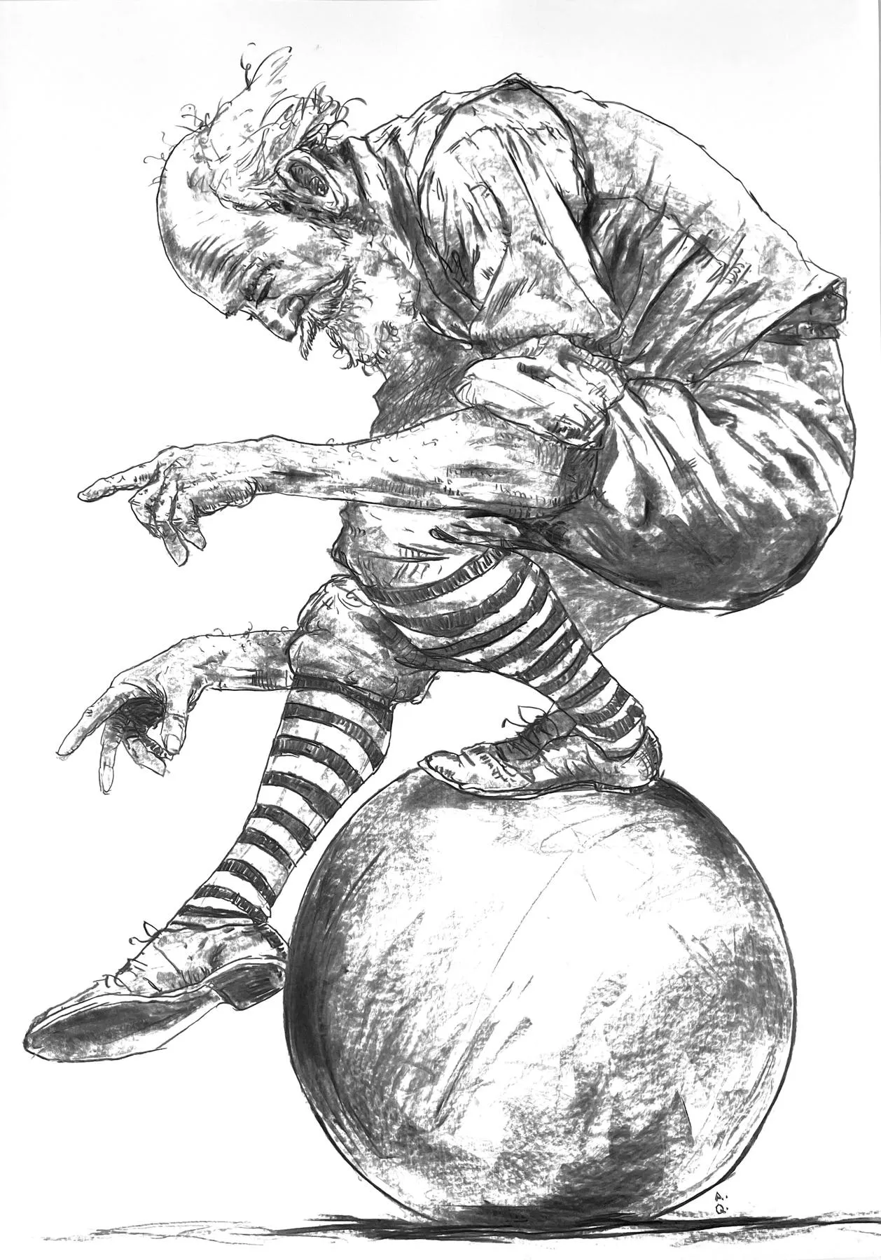 Untitled (281-08), Amaro della Quercia, 2025, Charcoal on paper