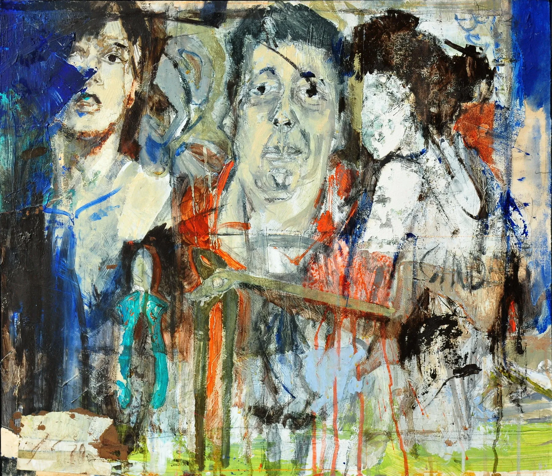 Oficina, João Cristóvão, 2013, Mixed media on cardboard