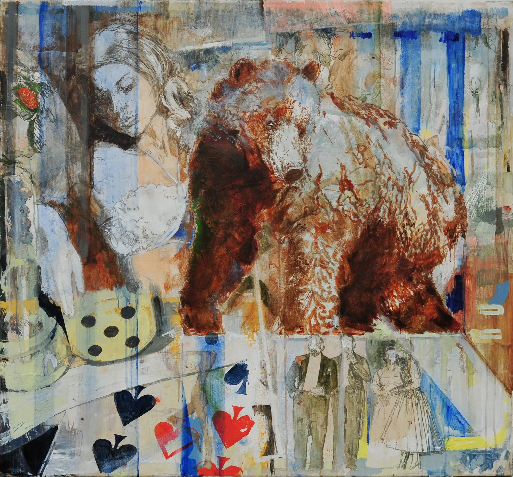 Seis de Copas, João Cristóvão, 2013, Mixed media on canvas