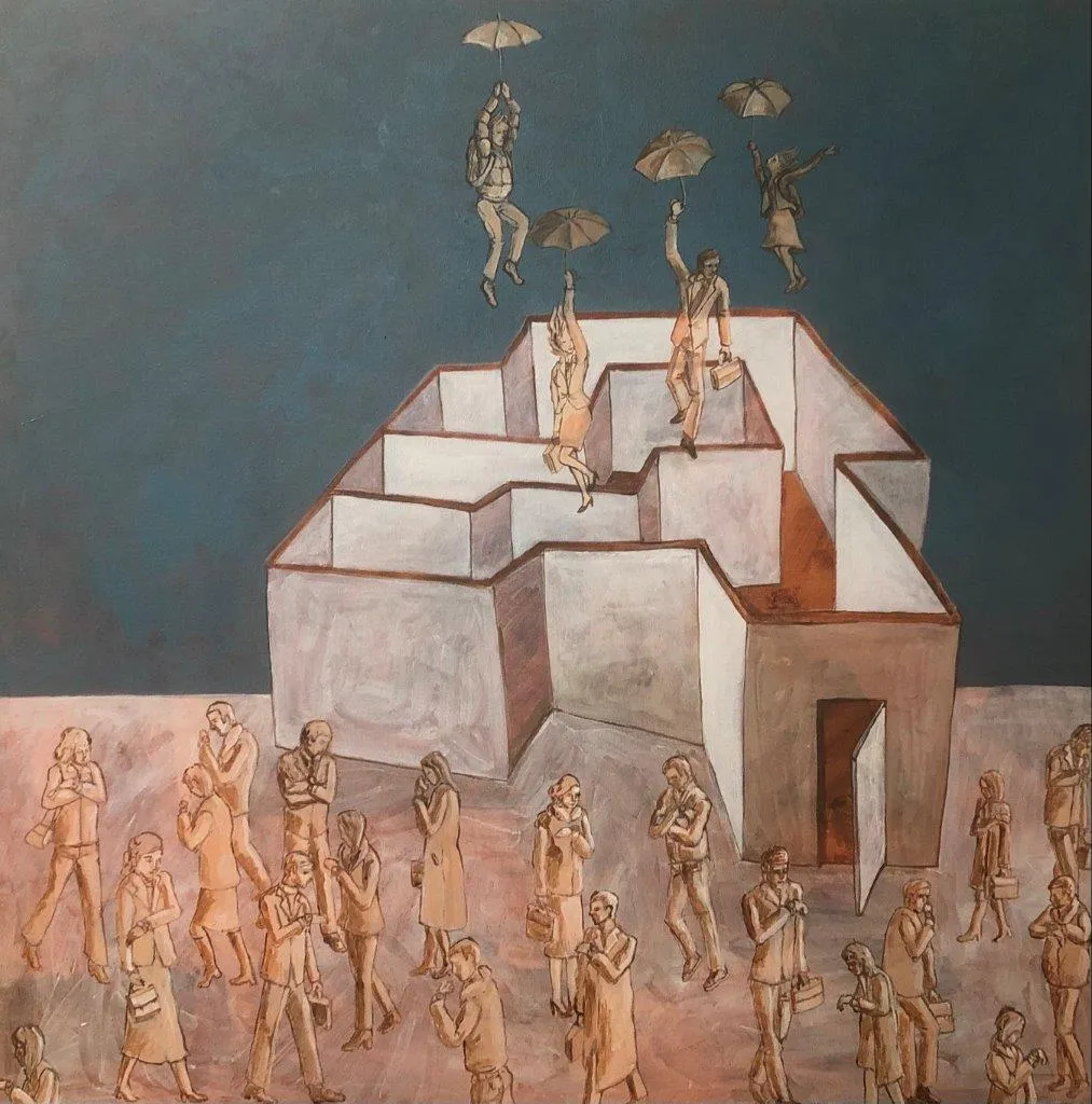 Suspensão do quotidiano II, Benedita Kendall, 2021, Acrylic on canvas
