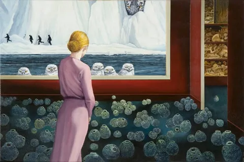 View of the garden of Éden, from the East Wing, Margarida Kendall, 2006, Oil on canvas