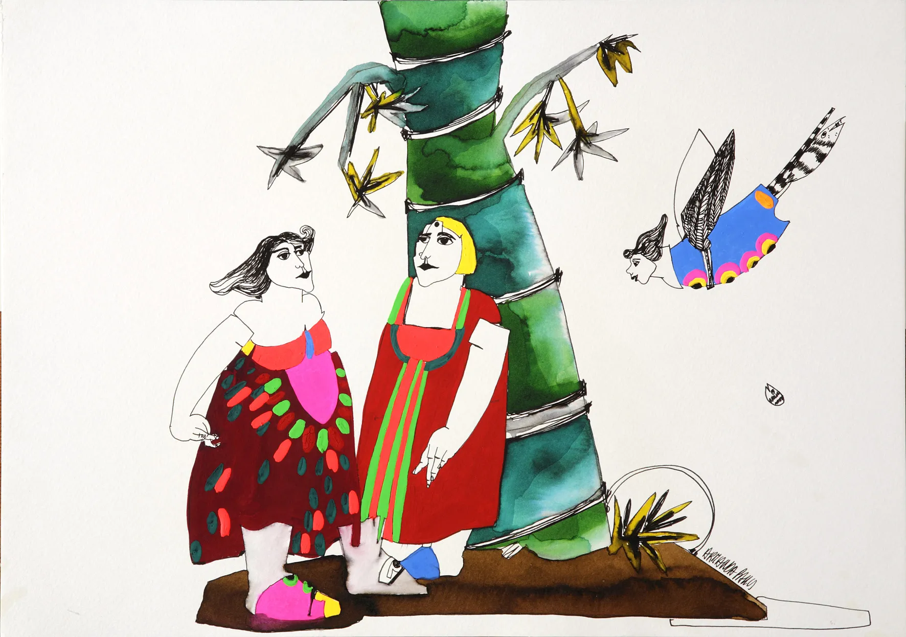 Untitled (series "Eva in Wonderland") #15, Armanda Passos, 2007, Gouache on paper