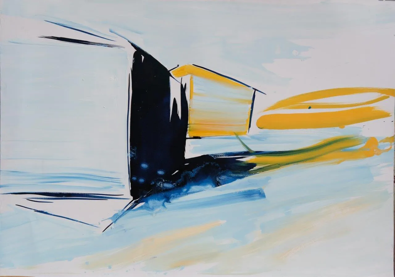 Casa da duna IV, Ana Sério, 2022, Oil on paper