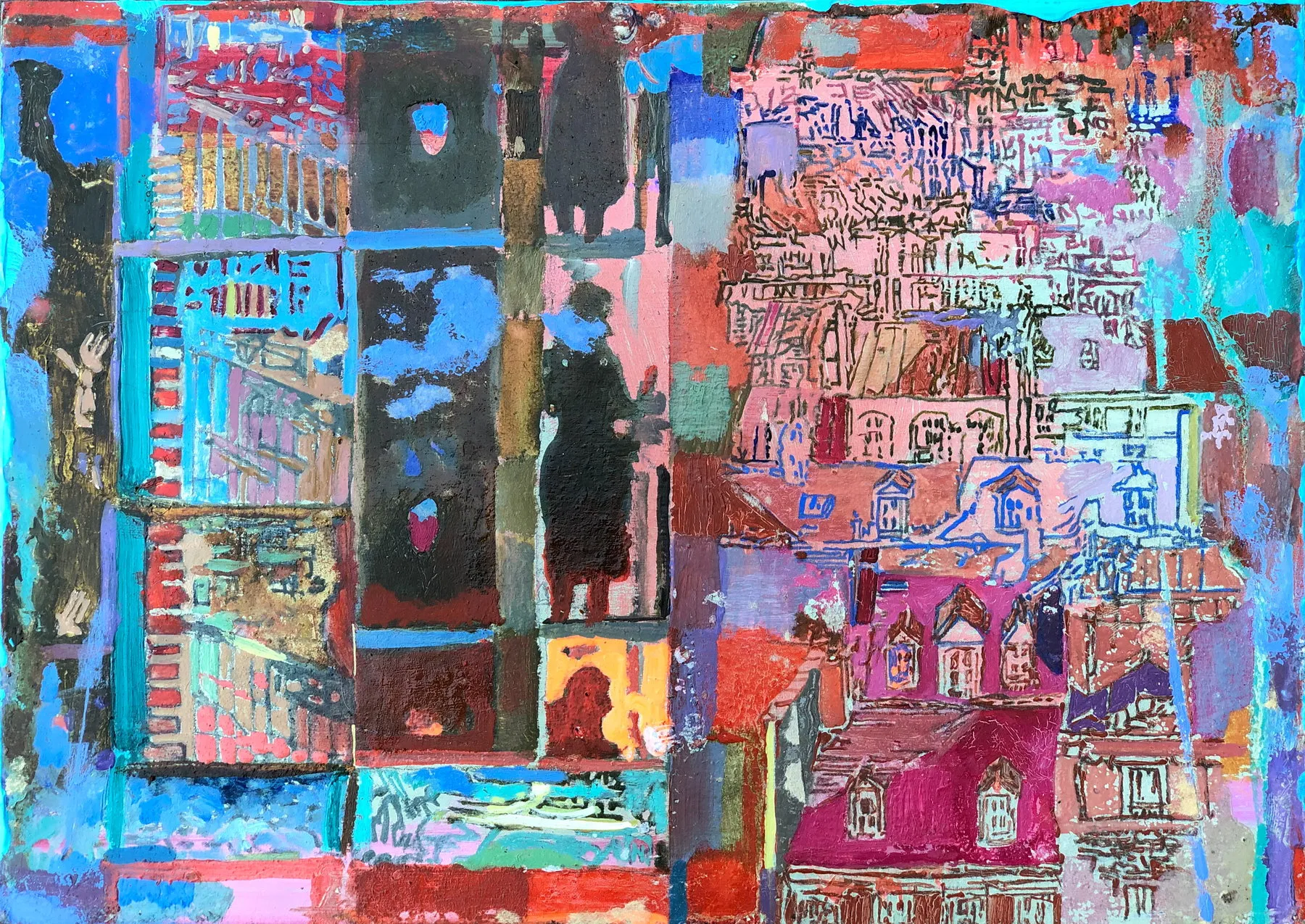Untitled (223-18), João Cristóvão, 2020, Oil on cardboard