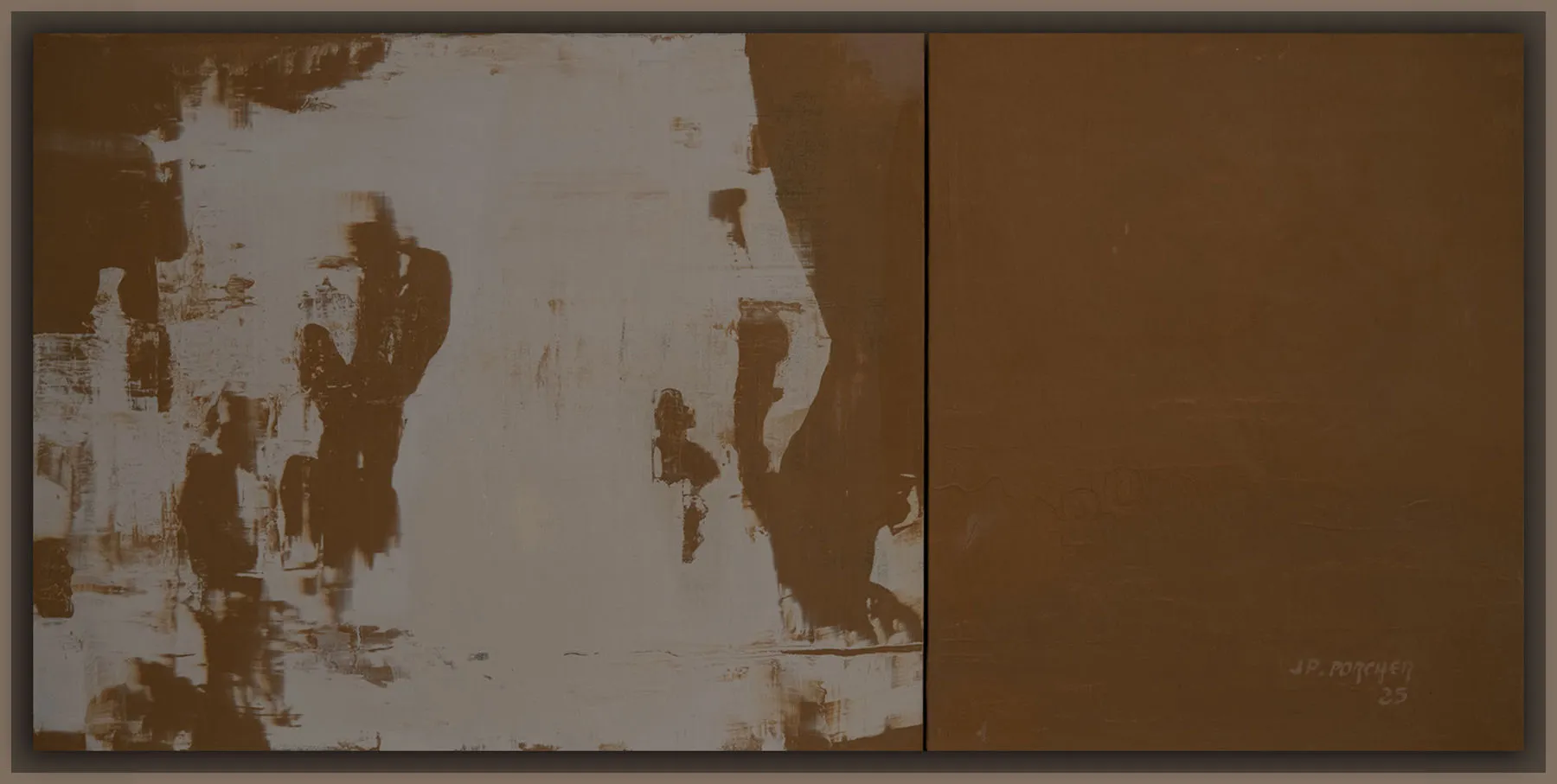 Série 1: Résonance d'ocre, Jean Pierre Porcher, 2026, Acrylic on canvas on plywood