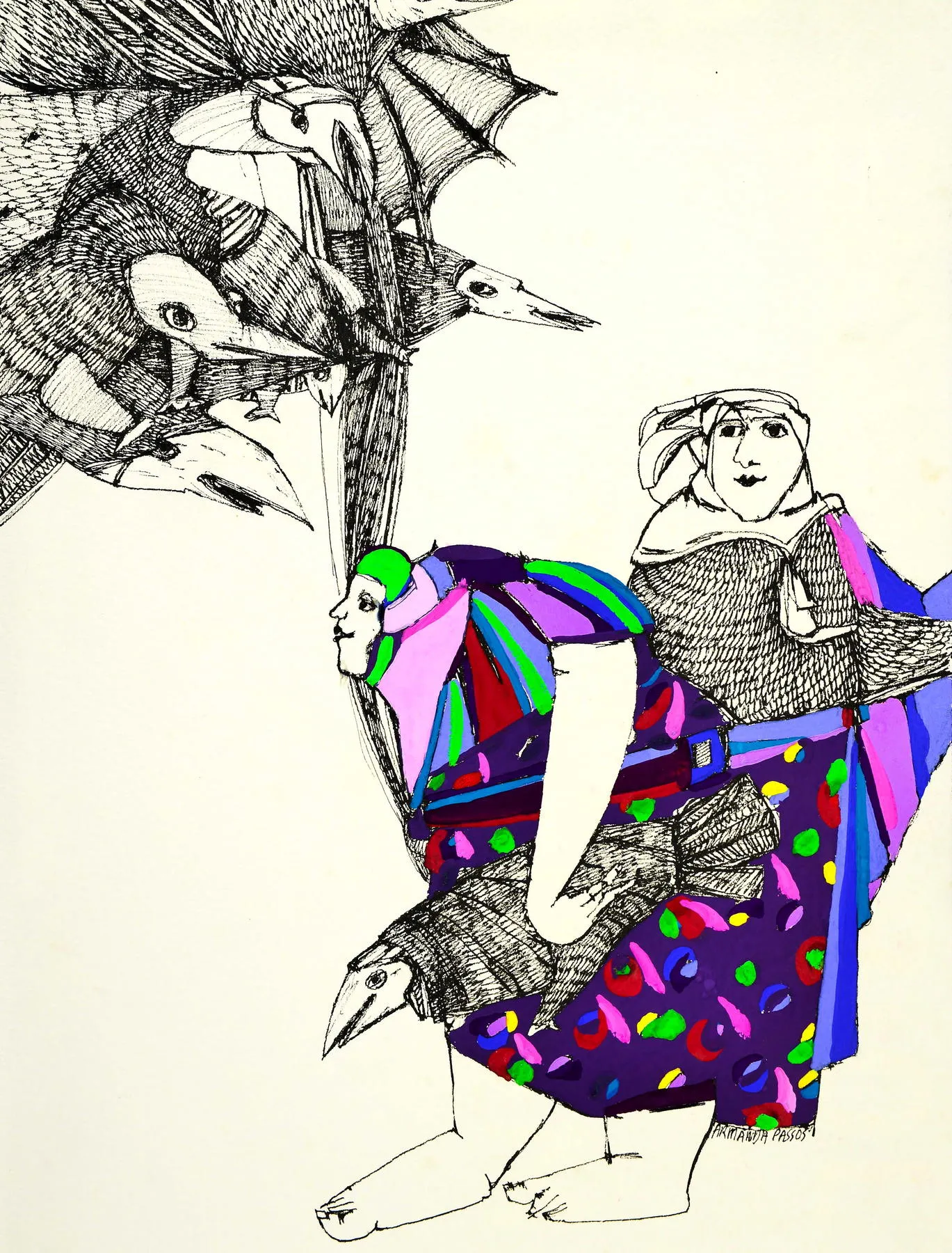 Untitled (146-12), Armanda Passos, 2014, India ink and gouache on paper